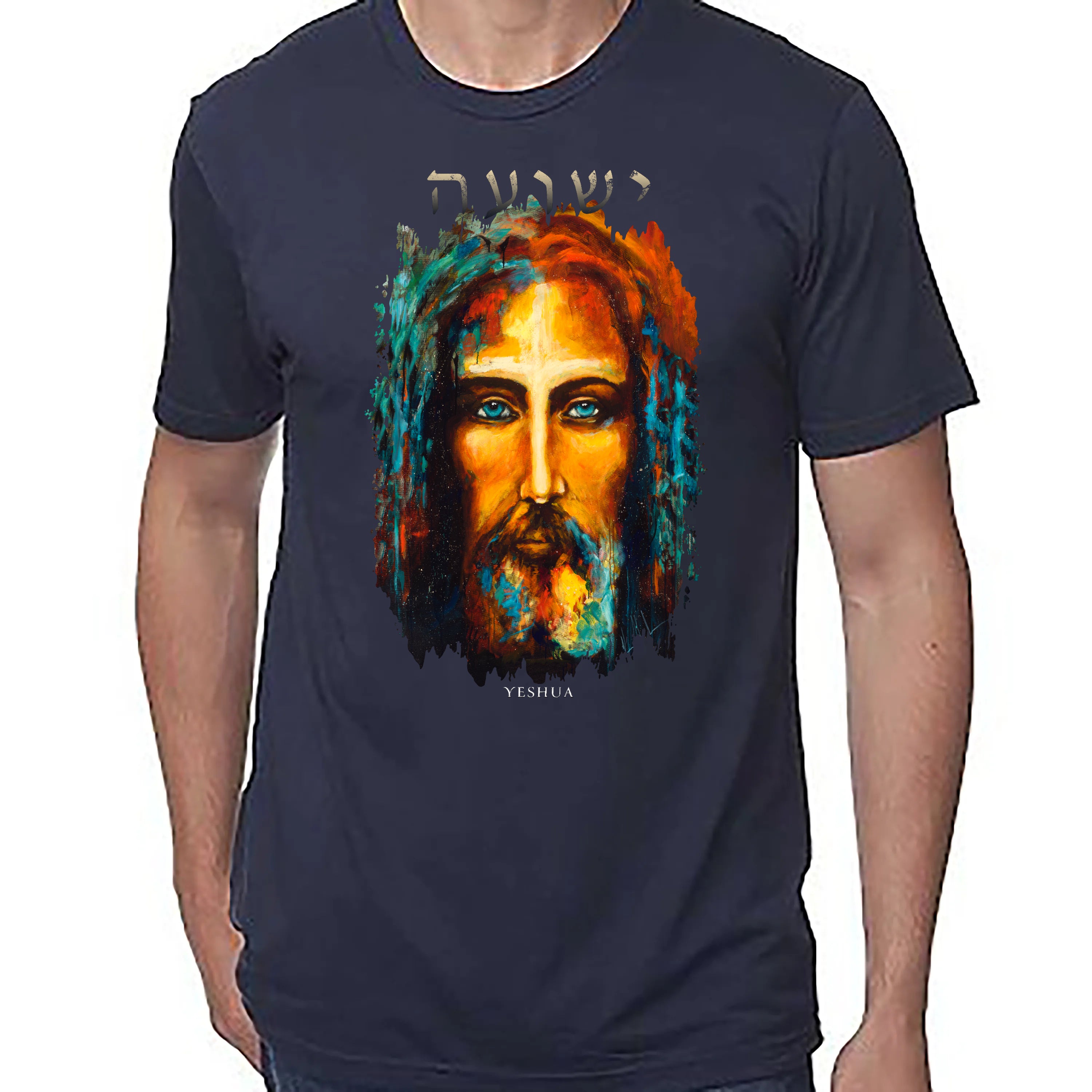 The Shroud Of Turin - The Colors Of Life - Unisex T (Premium Organic Fabric) Vanessa Horabuena Bamboo Midnight Blue Small