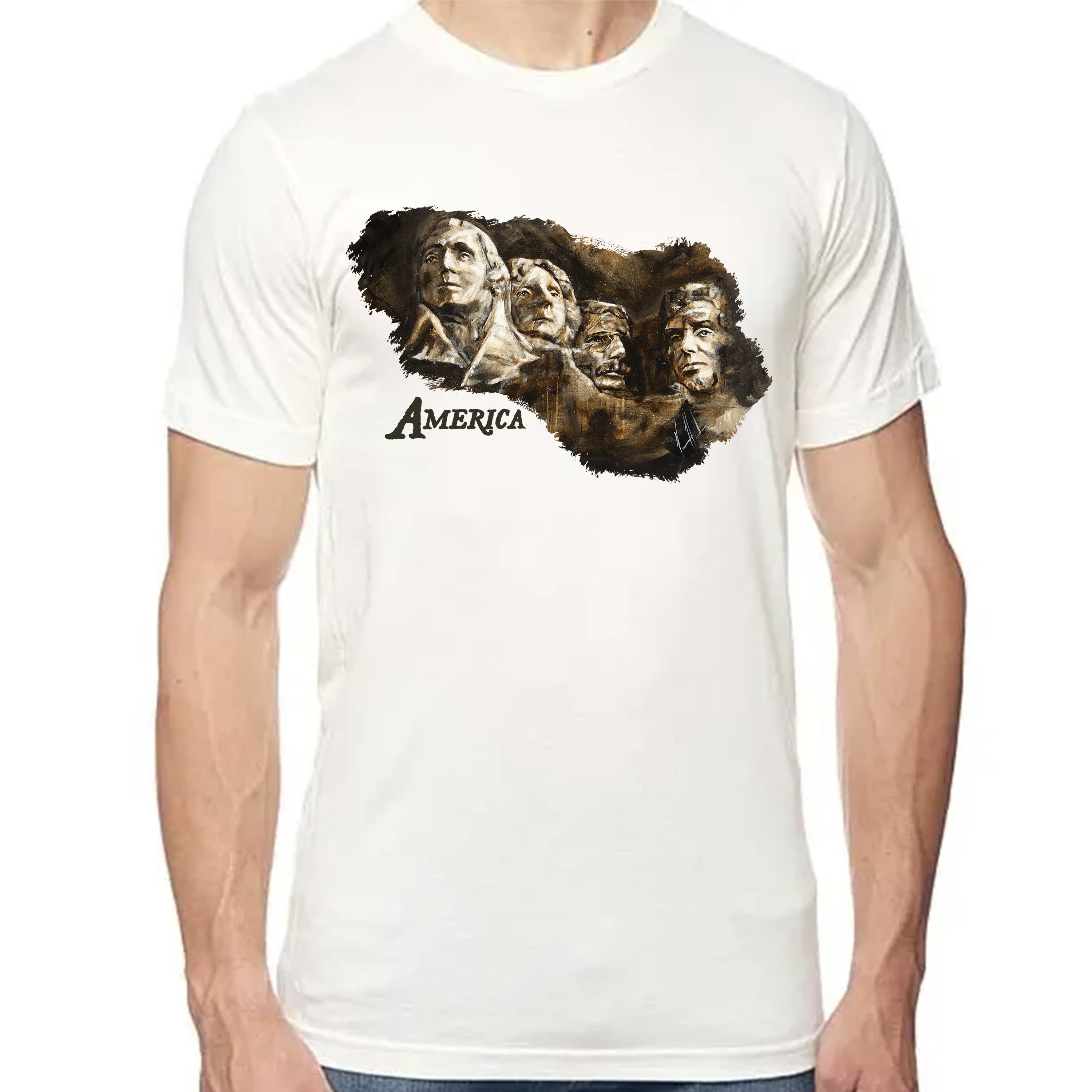 Legends Of Freedom - 4th of July - Unisex T (Premium Organic Fabric) Vanessa Horabuena Bamboo Natural Small