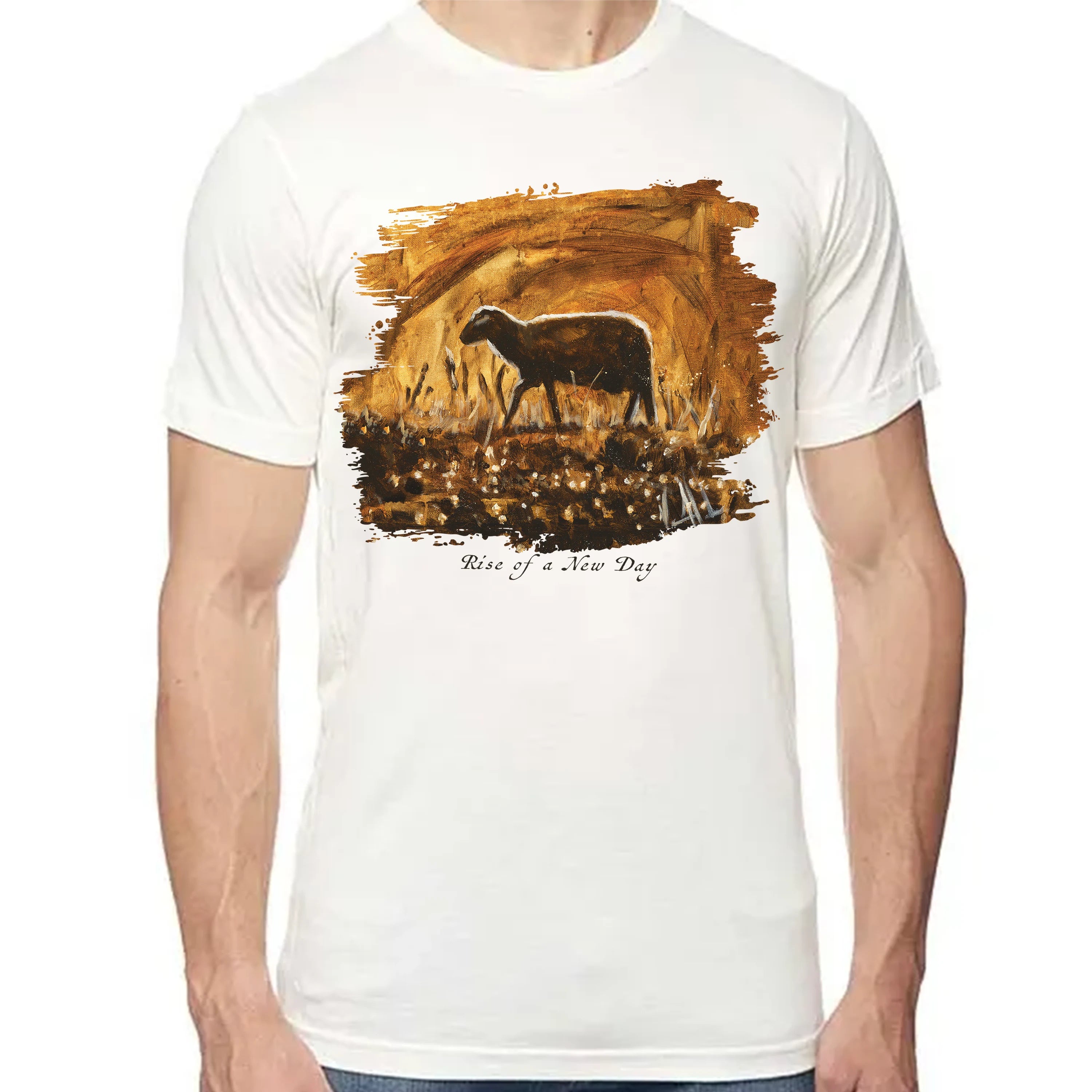 Rise Of A New Day - Unisex T (Premium Organic Fabric) Vanessa Horabuena Bamboo Natural Small