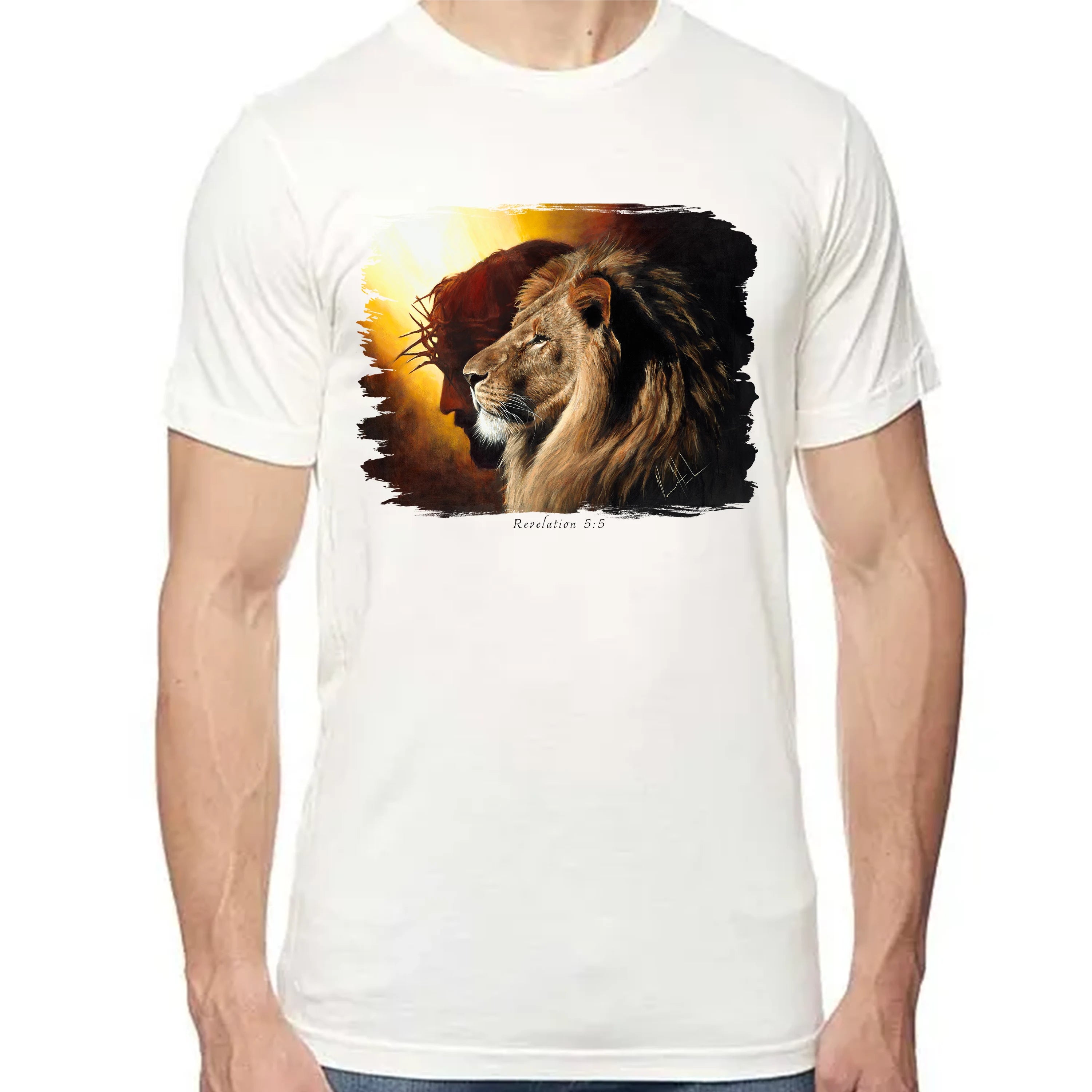 The Lion of Judah - Unisex T (Premium Organic Fabric) Vanessa Horabuena Bamboo Natural Small