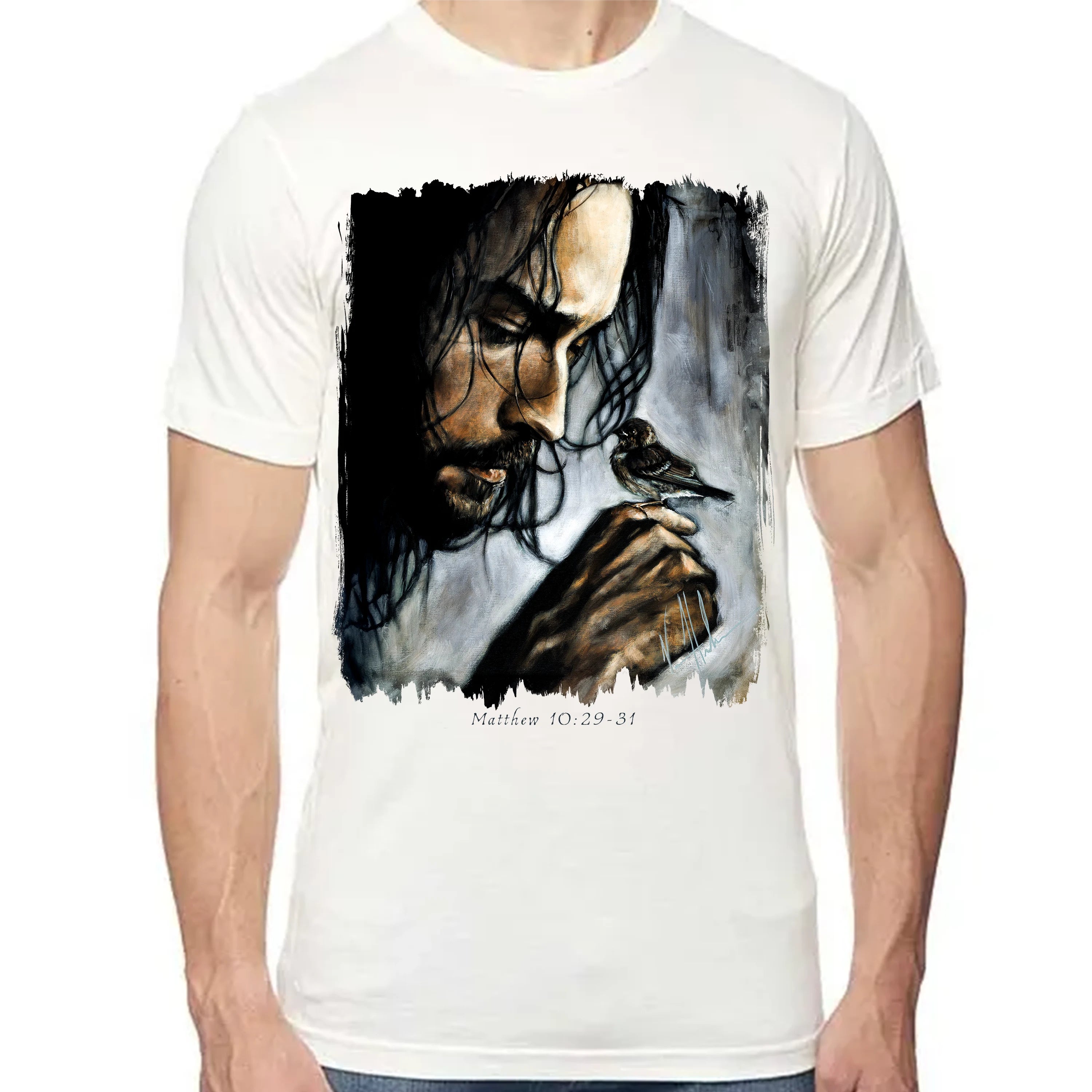 Watcher Of The Sparrow - Unisex T (Premium Organic Fabric) Vanessa Horabuena Bamboo Natural Small