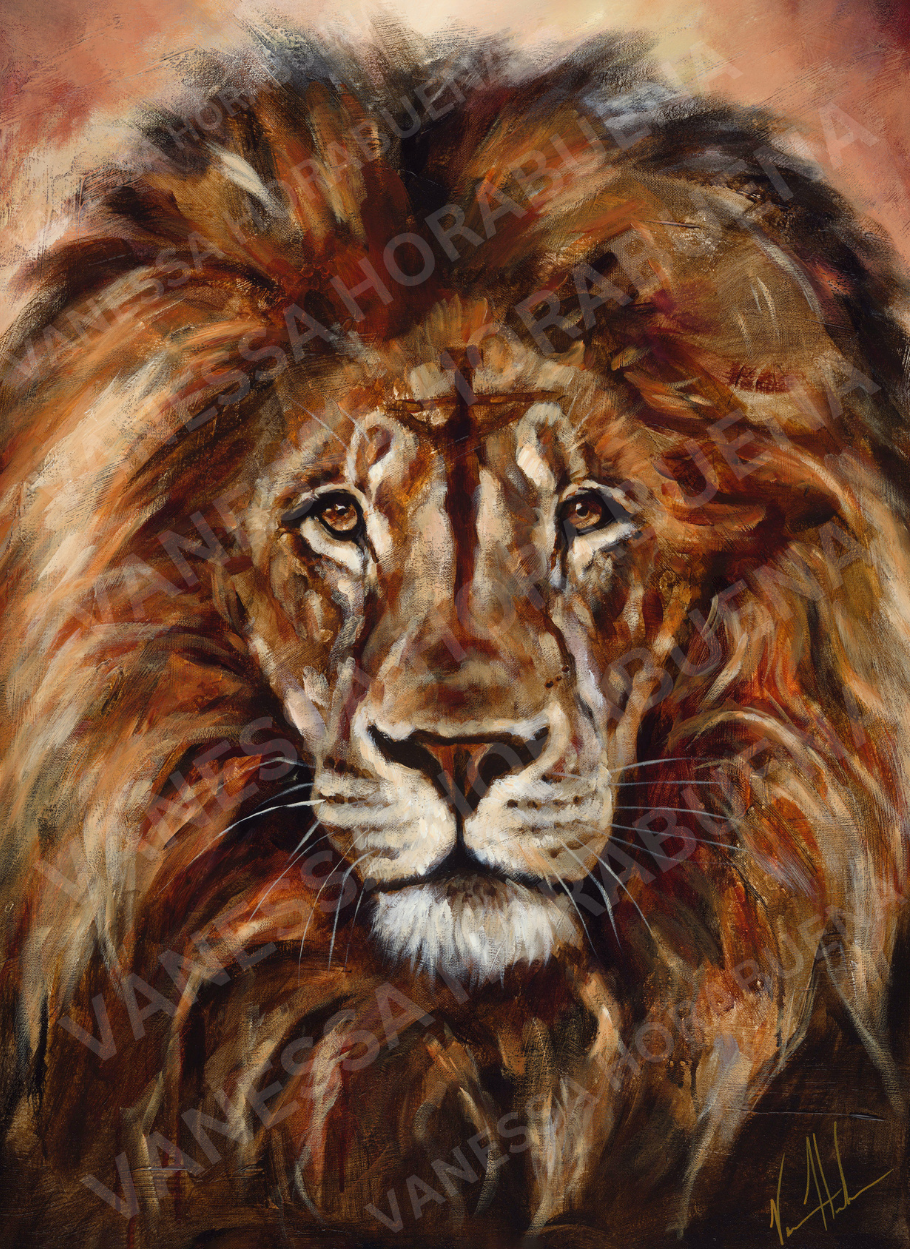 King of Heaven - Glorious Reign Lion Art Print Vanessa Horabuena