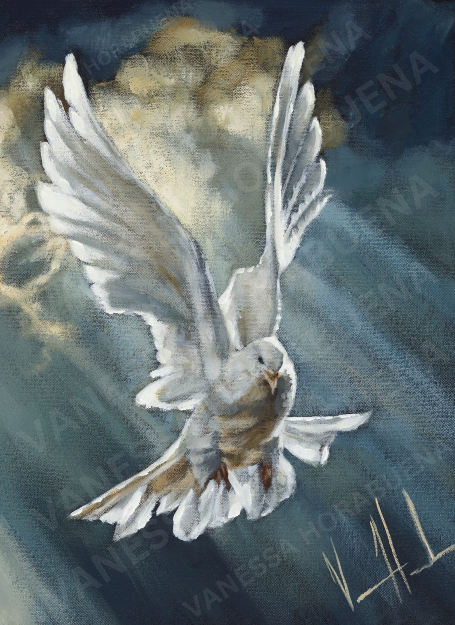 Breath of Heaven (Hand Embellished Canvas Print) Vanessa Horabuena