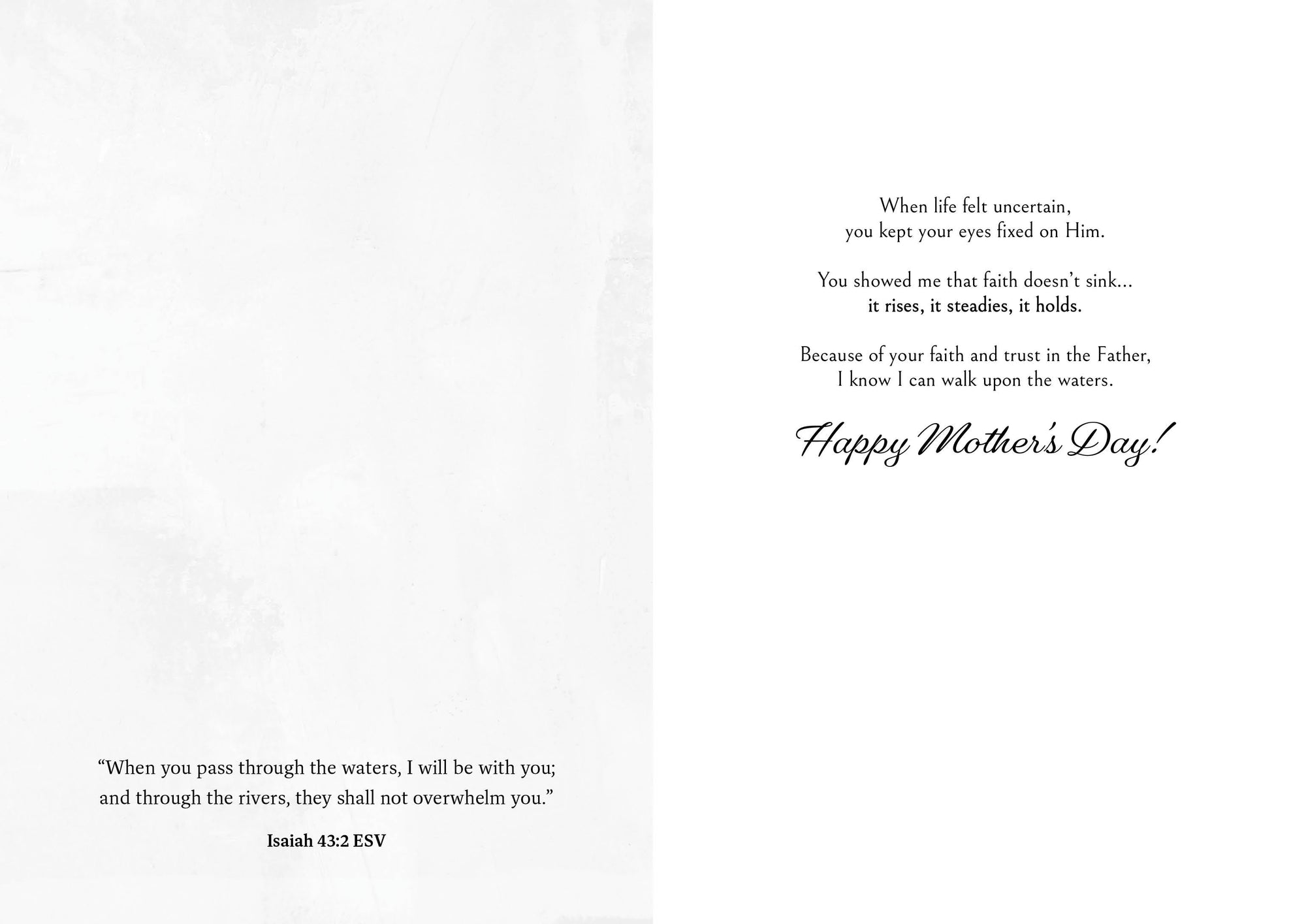 'Upon the Waters' Mother's Day Greeting Card 2026 Vanessa Horabuena