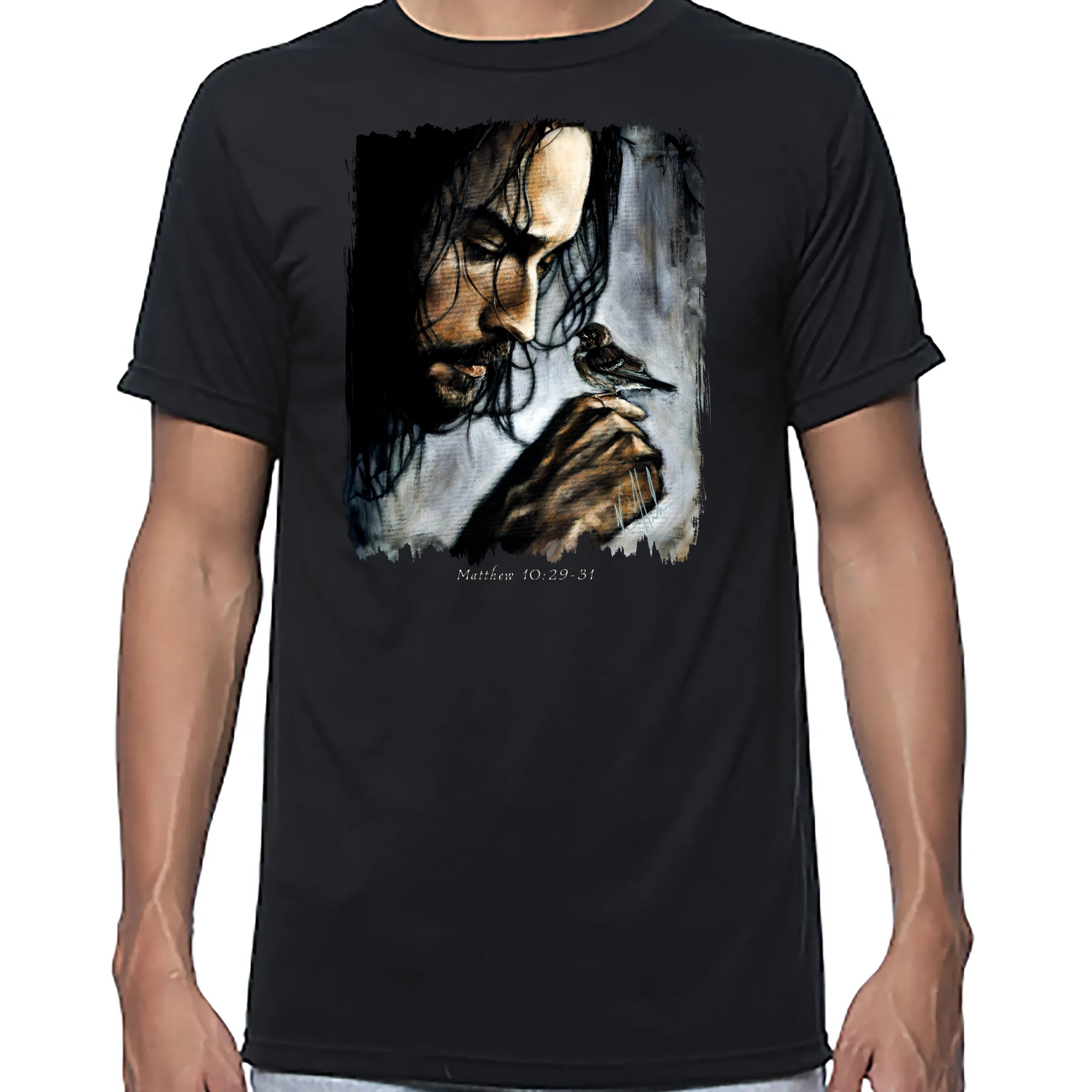 Watcher Of The Sparrow - Unisex T (Premium Organic Fabric) Vanessa Horabuena Bamboo Black Small