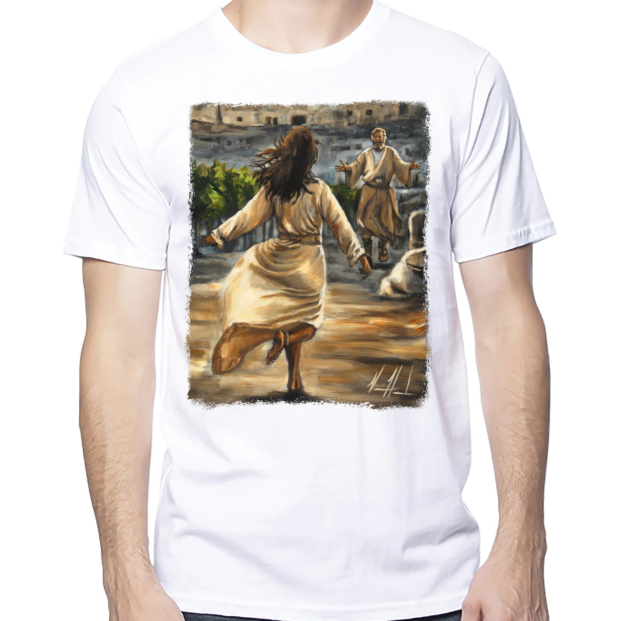 The Prodigal Daughter - Unisex T (Premium Organic Fabric) Vanessa Horabuena Bamboo White Small