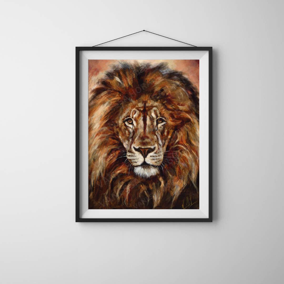 King of Heaven - Glorious Reign Lion Art Print Vanessa Horabuena