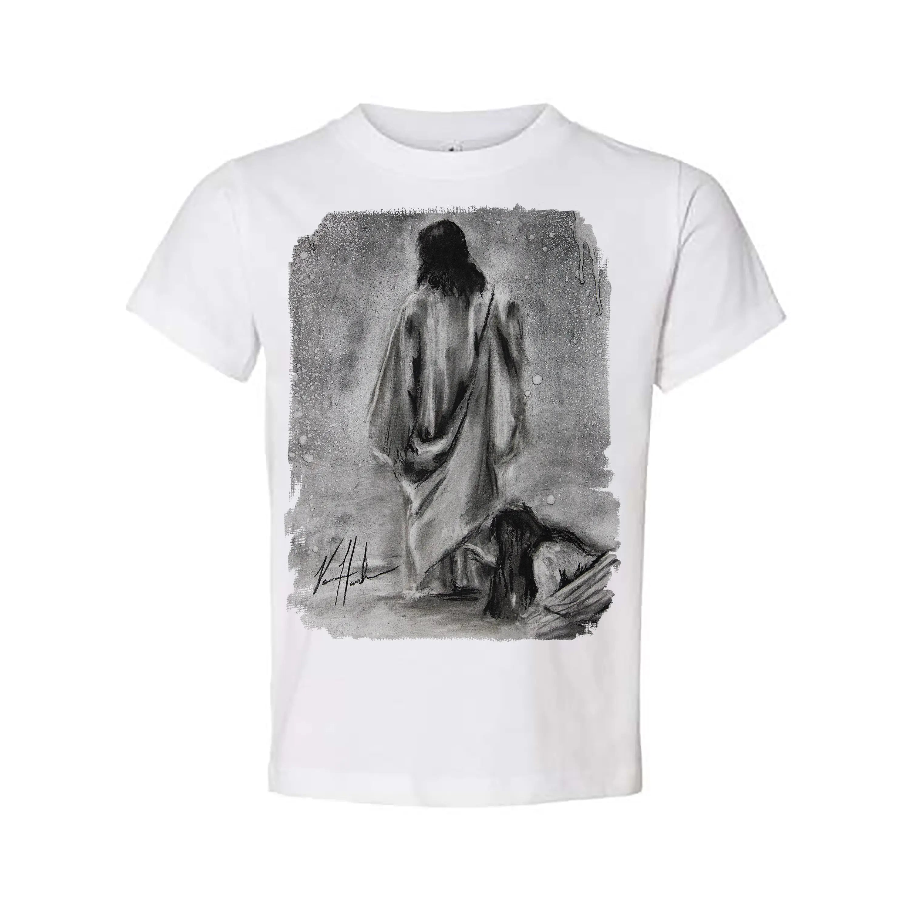 Kids T - Jesus Healer (Sketch) - (Organic Cotton) Organic Cotton Vanessa Horabuena Toddler White 2T