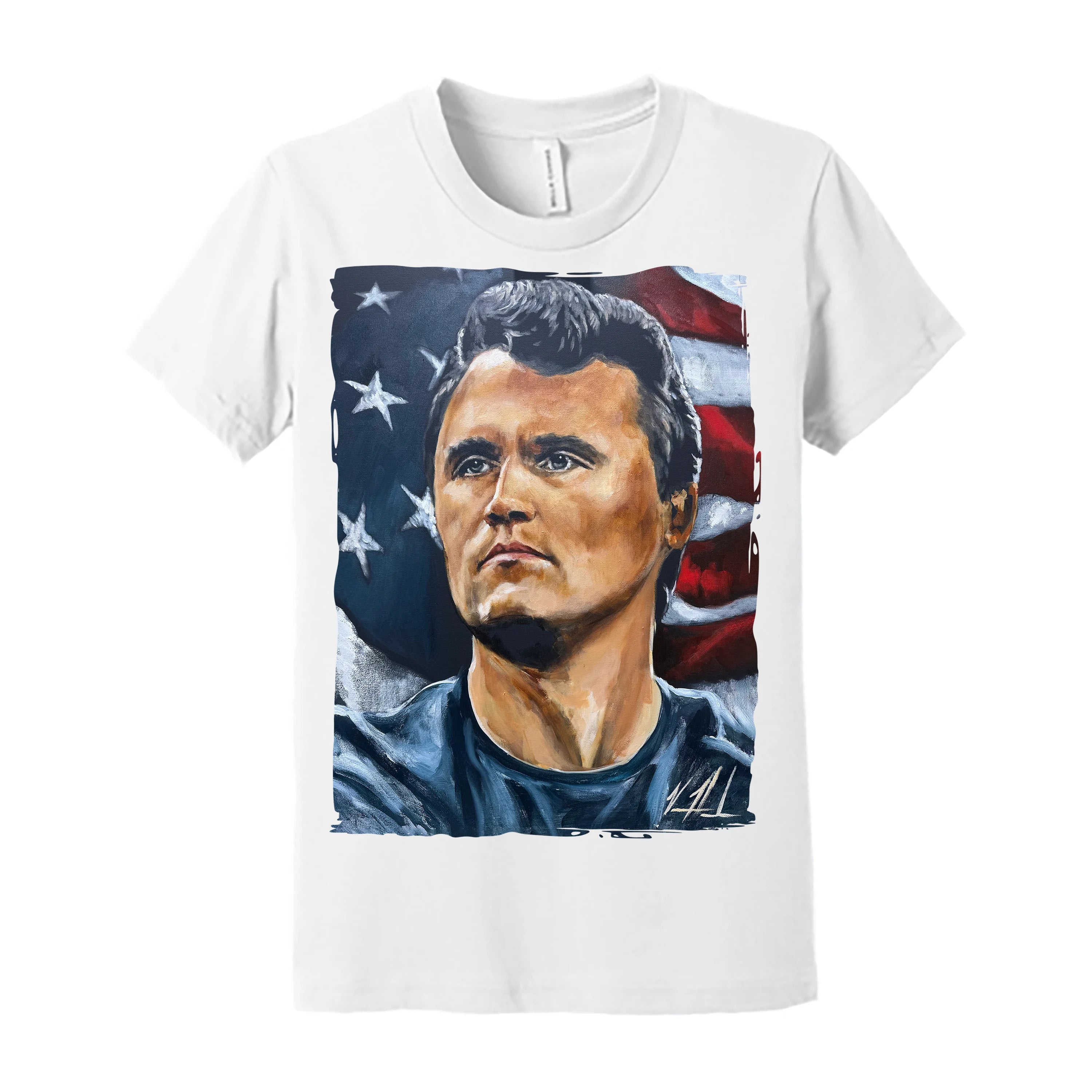 (PRE-ORDER) Kids T (Organic Cotton) - Charlie Kirk - The American Martyr Organic Cotton Vanessa Horabuena Youth White Small