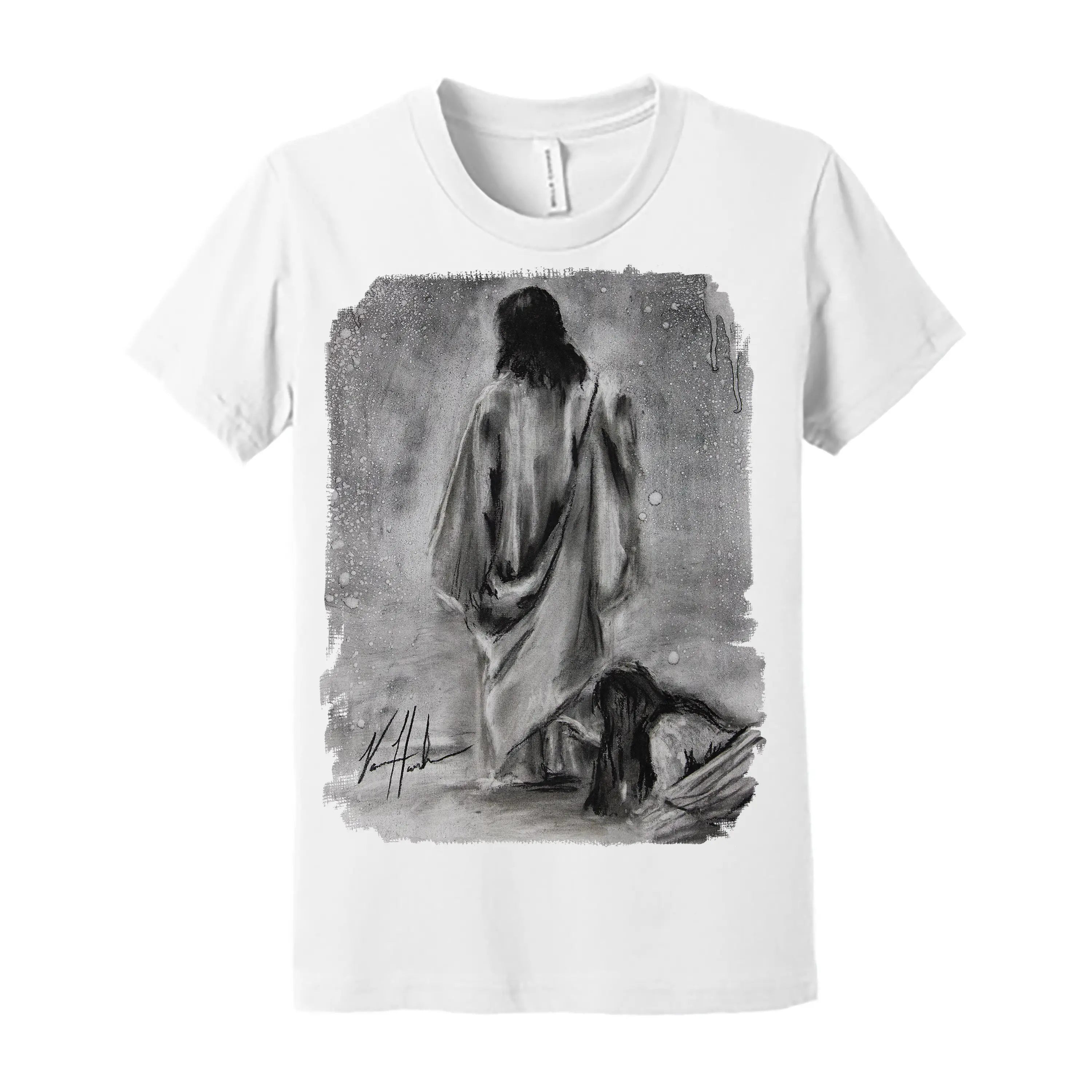 Kids T - Jesus Healer (Sketch) - (Organic Cotton) Organic Cotton Vanessa Horabuena Youth White Small