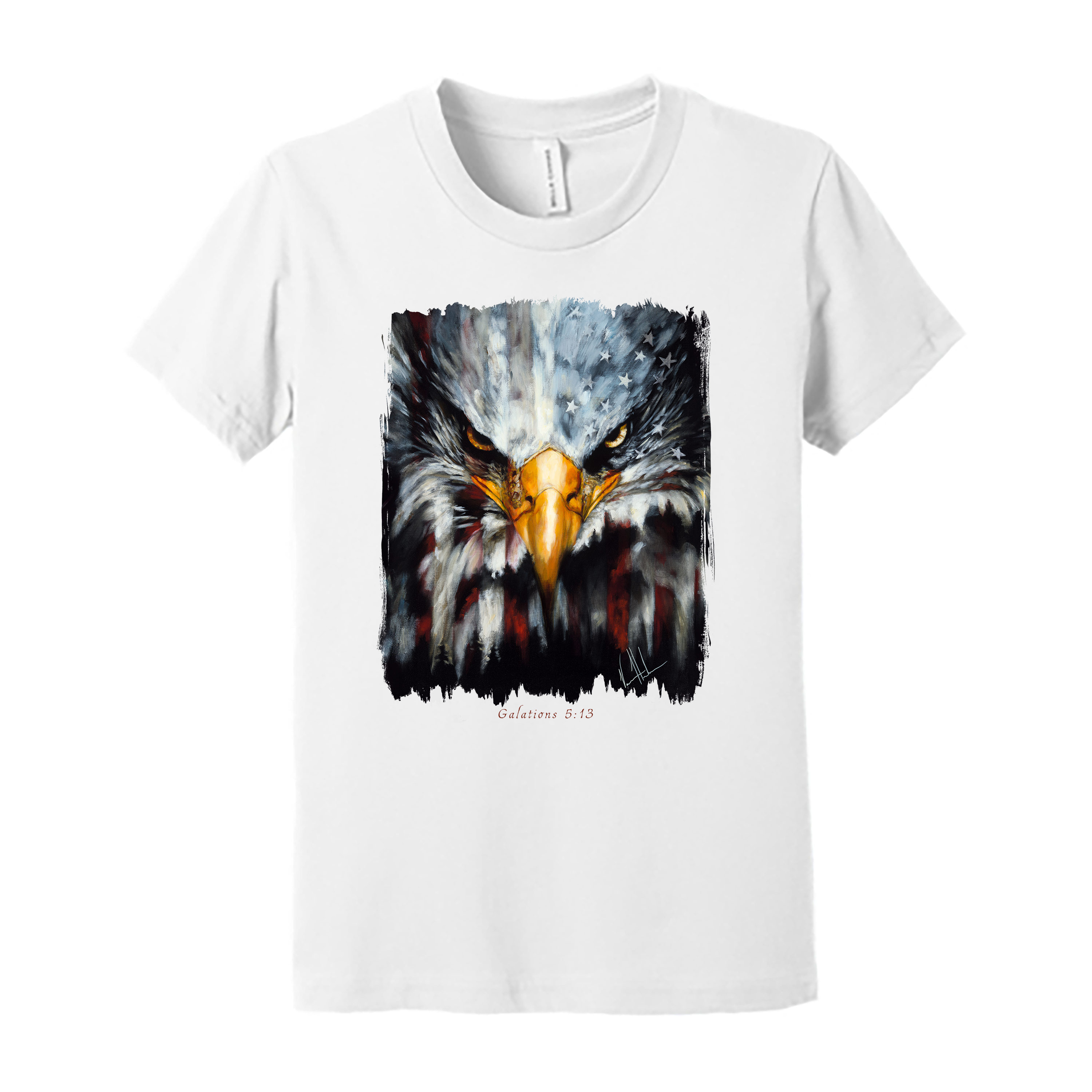 Stripes of Freedom - Kids T (Organic Cotton) Organic Cotton Vanessa Horabuena Youth White Small