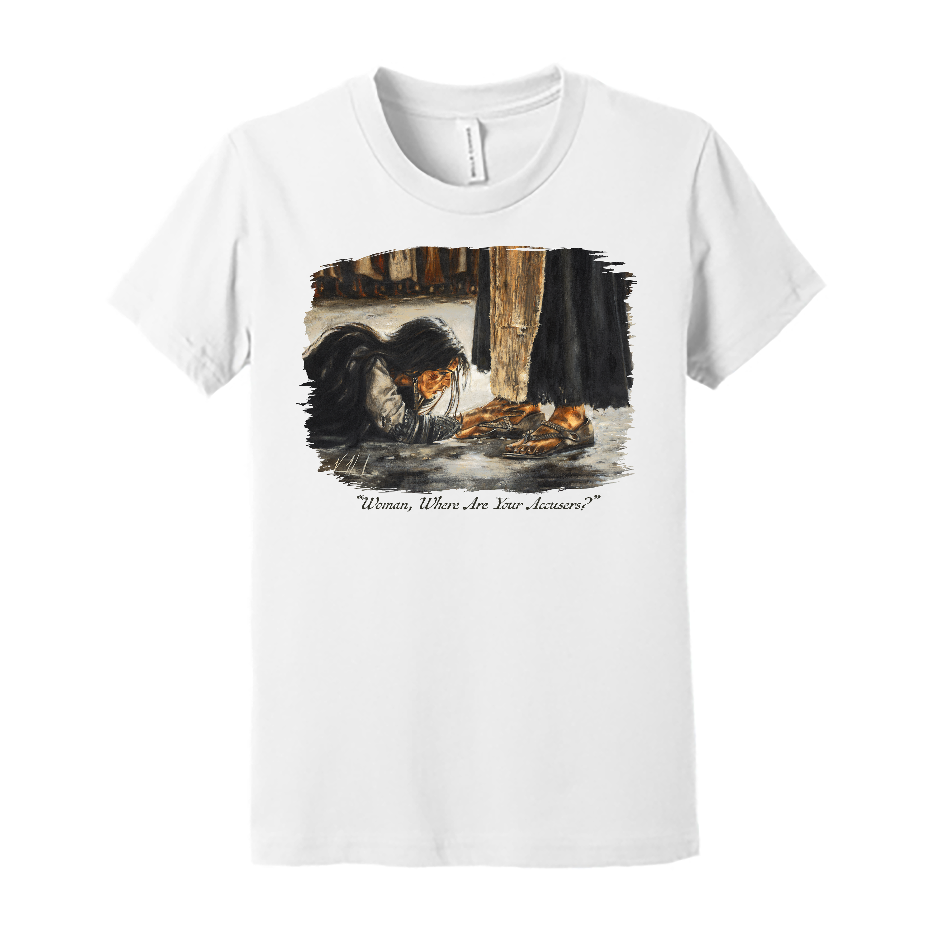 Kids T - “Woman, Where Are Your Accusers?" -(Organic Cotton) Organic Cotton Vanessa Horabuena Youth White Small