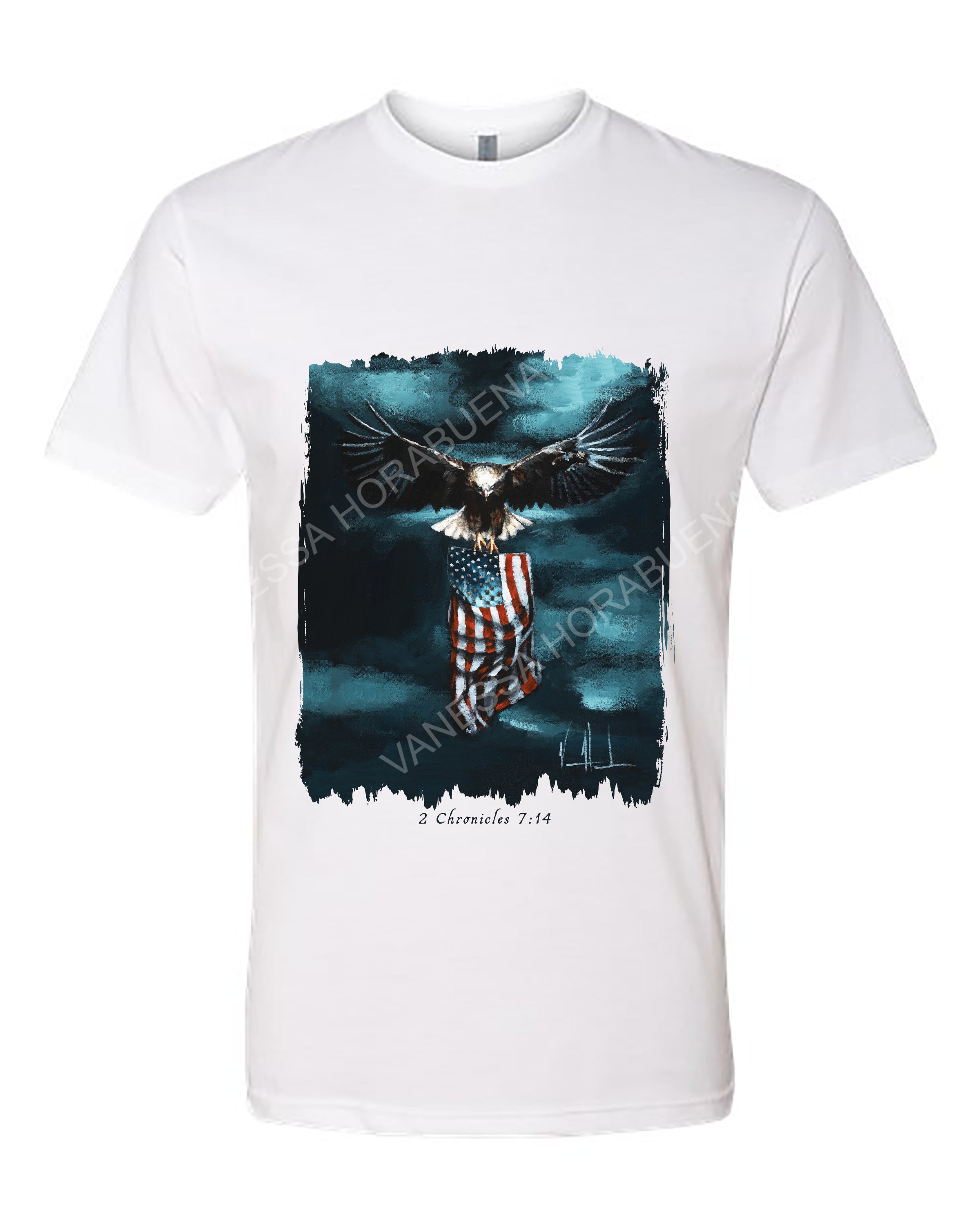 Revive Our Nation - Unisex T-Shirt Poly-Blend Vanessa Horabuena Short Sleeve White Small