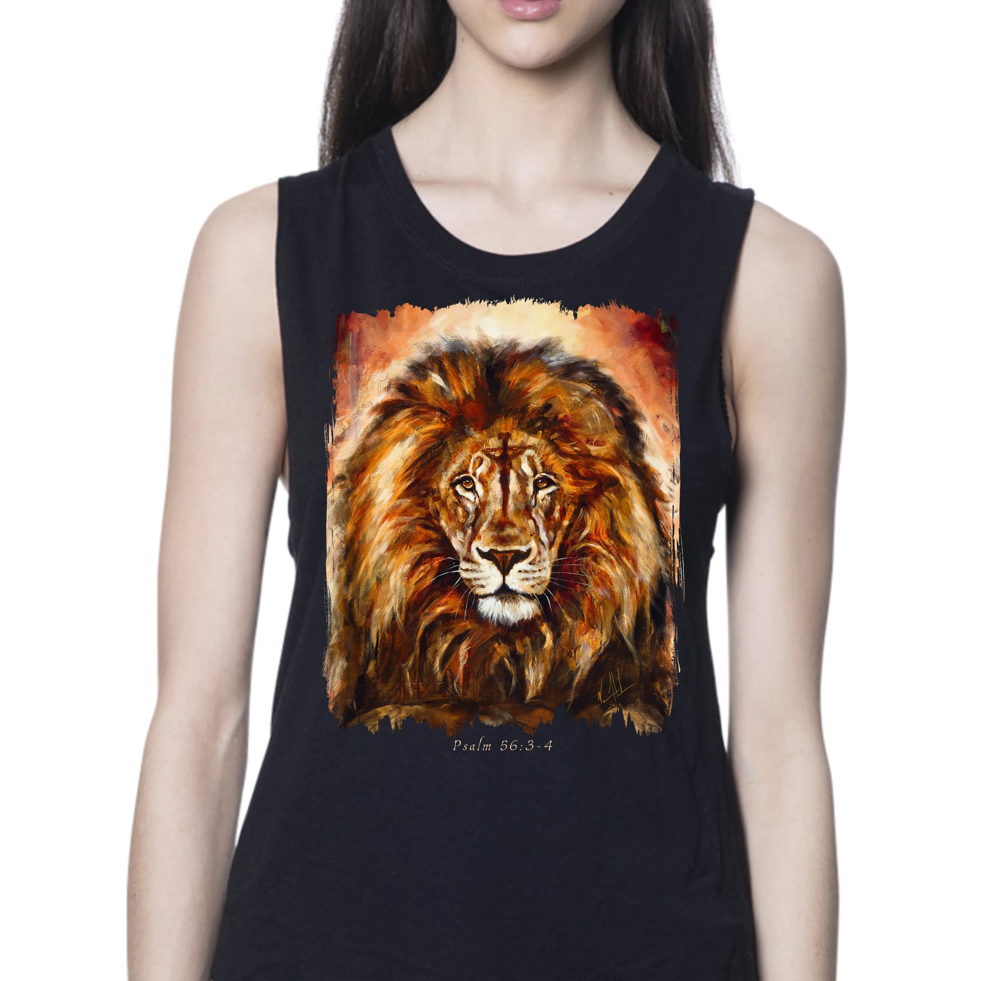 King of Heaven (Glorious Reign) - Women's Tank Top (Organic Bamboo) Organic Bamboo Vanessa Horabuena Short Sleeve Eclipse (Black) XS