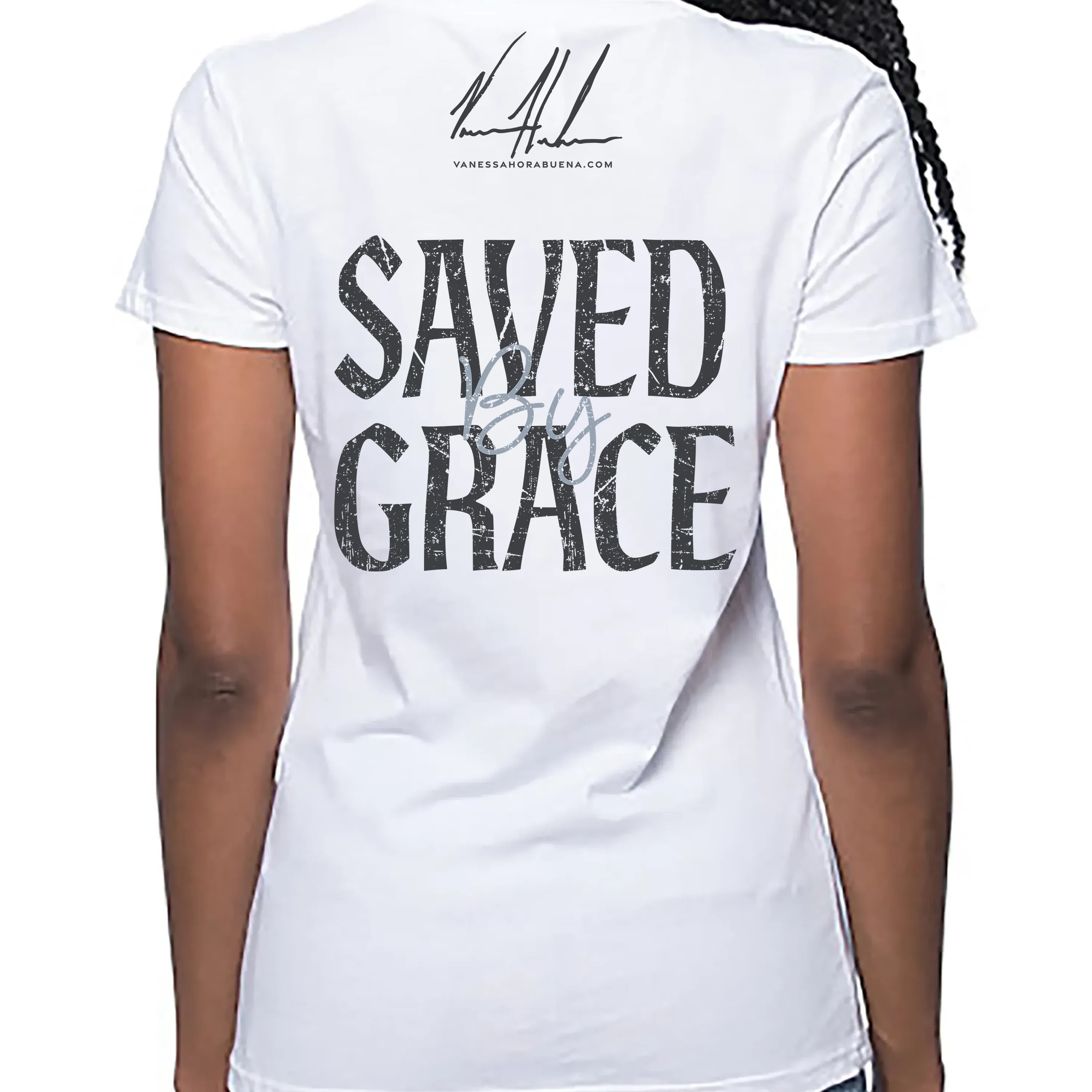 Women's T (Organic Bamboo) - Saved By Grace Organic Bamboo Vanessa Horabuena