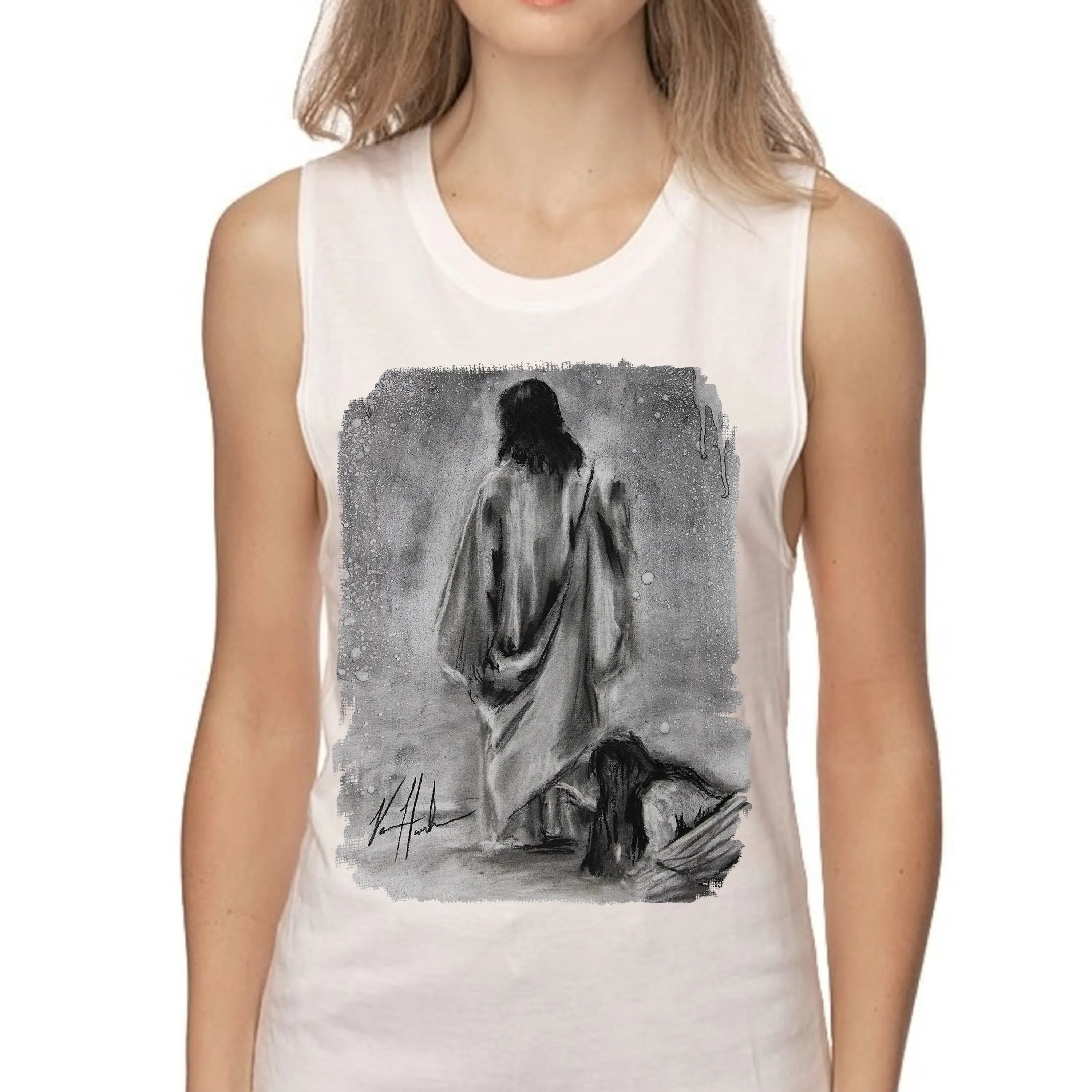 Jesus Healer (Sketch) - Women's Tank Top (Organic Bamboo)