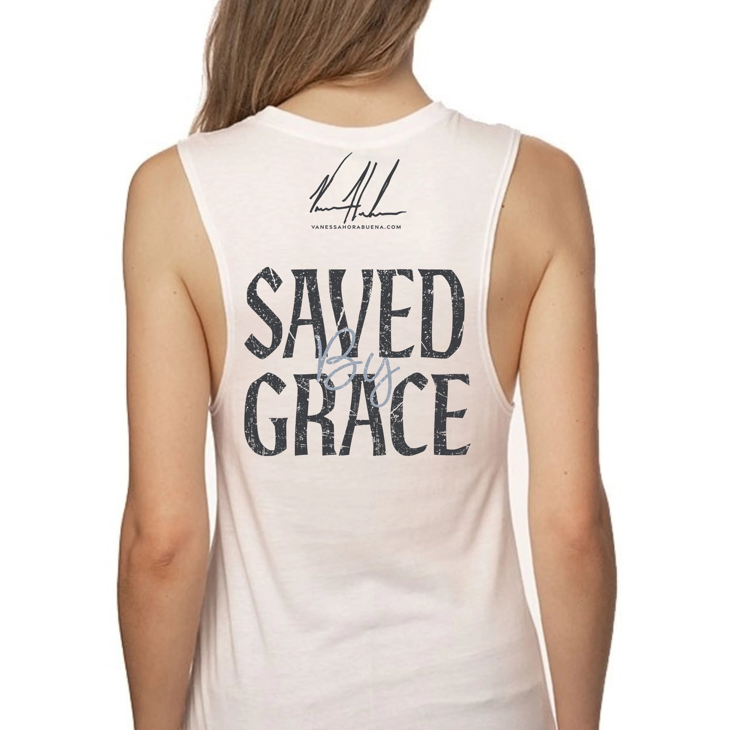 Saved By Grace - Women's Tank Top (Organic Bamboo) Organic Bamboo Vanessa Horabuena