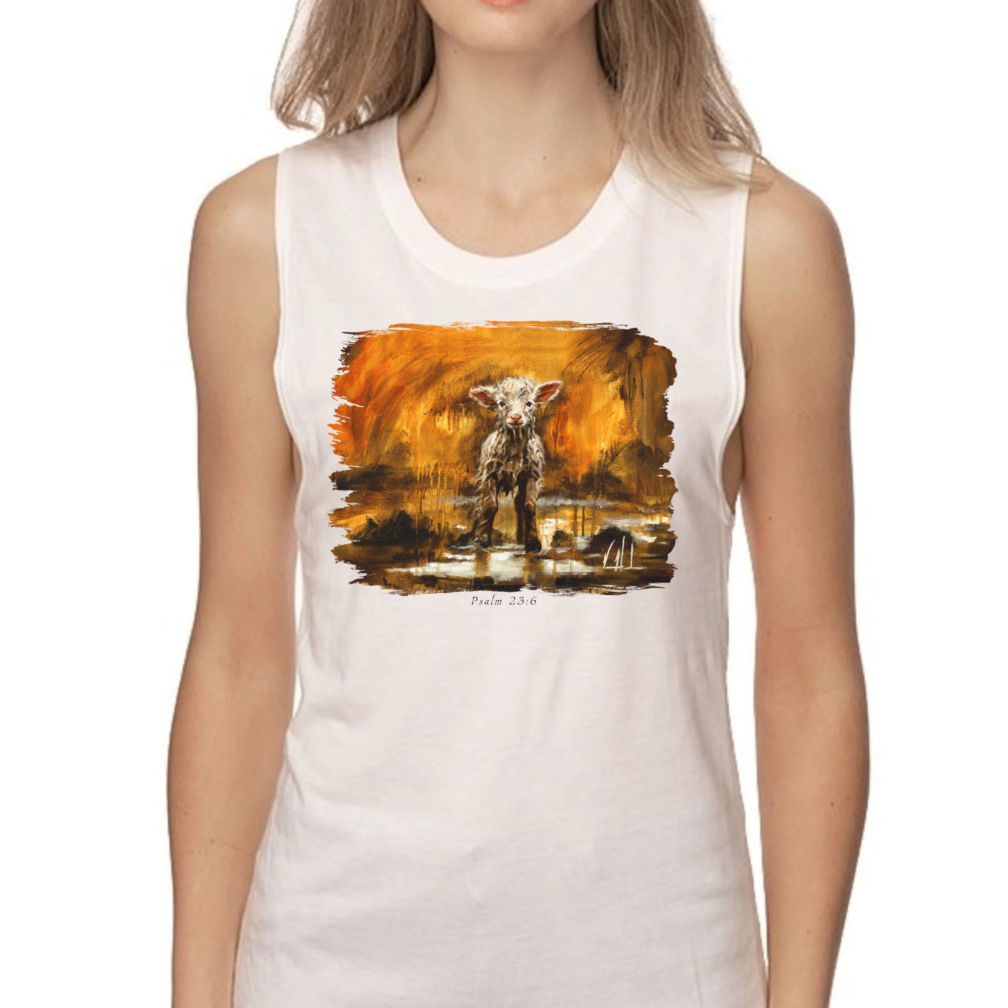 Your Love Never Fails - Women's Tank Top (Organic Bamboo) Organic Bamboo Vanessa Horabuena Short Sleeve Frost (White) XS