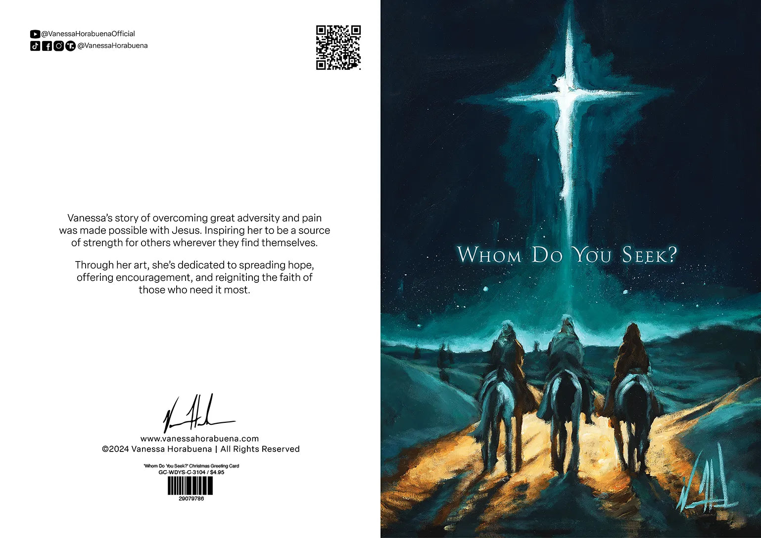 'Whom Do You Seek?' Christmas Greeting Card
