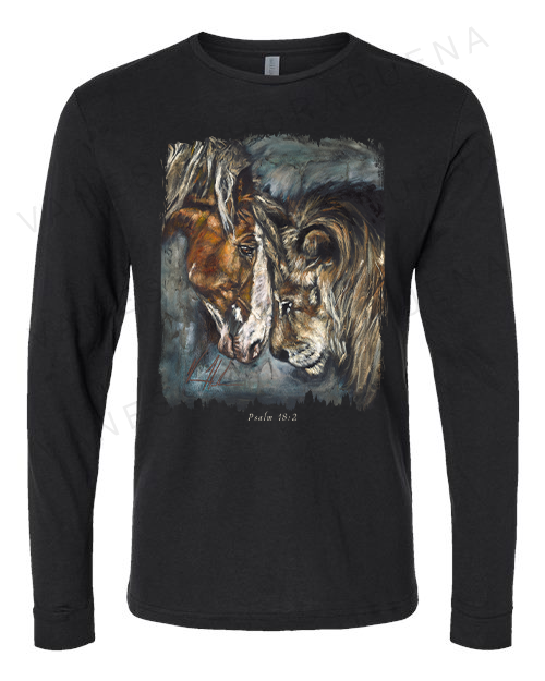 Courage & Strength - Unisex T-Shirt Poly-Blend Vanessa Horabuena Long Sleeve Black Small