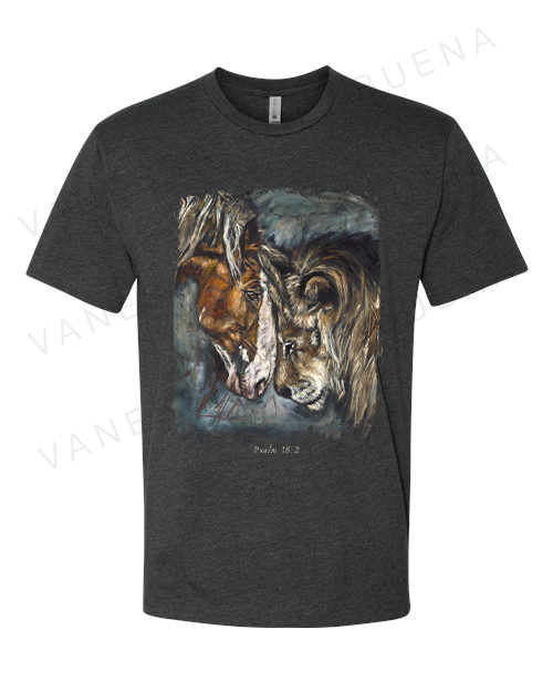 Courage & Strength - Unisex T-Shirt Poly-Blend Vanessa Horabuena Short Sleeve Charcoal Small