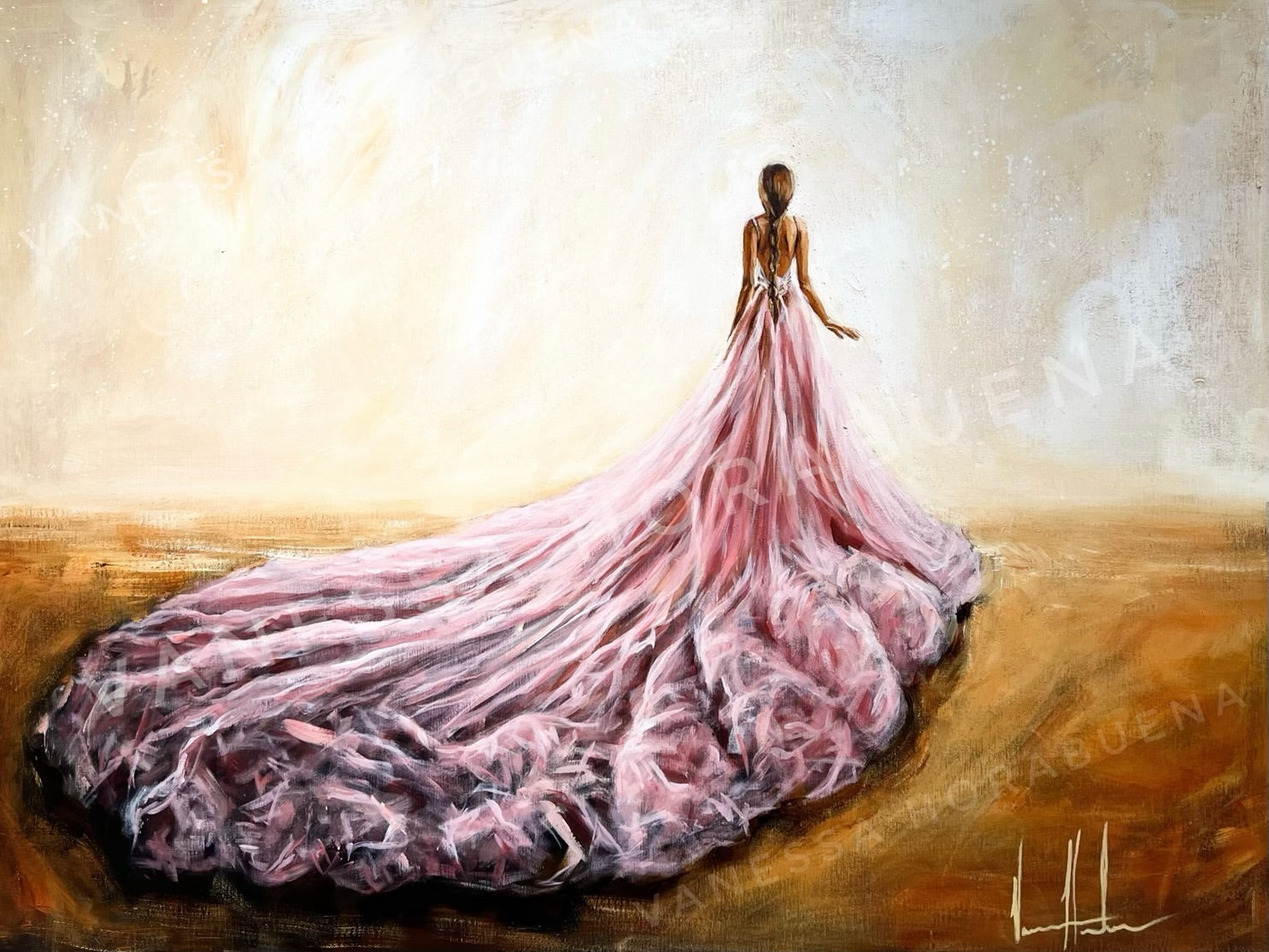 Destiny's Edge (Hand Embellished Canvas Print) Women's Art Print Vanessa Horabuena