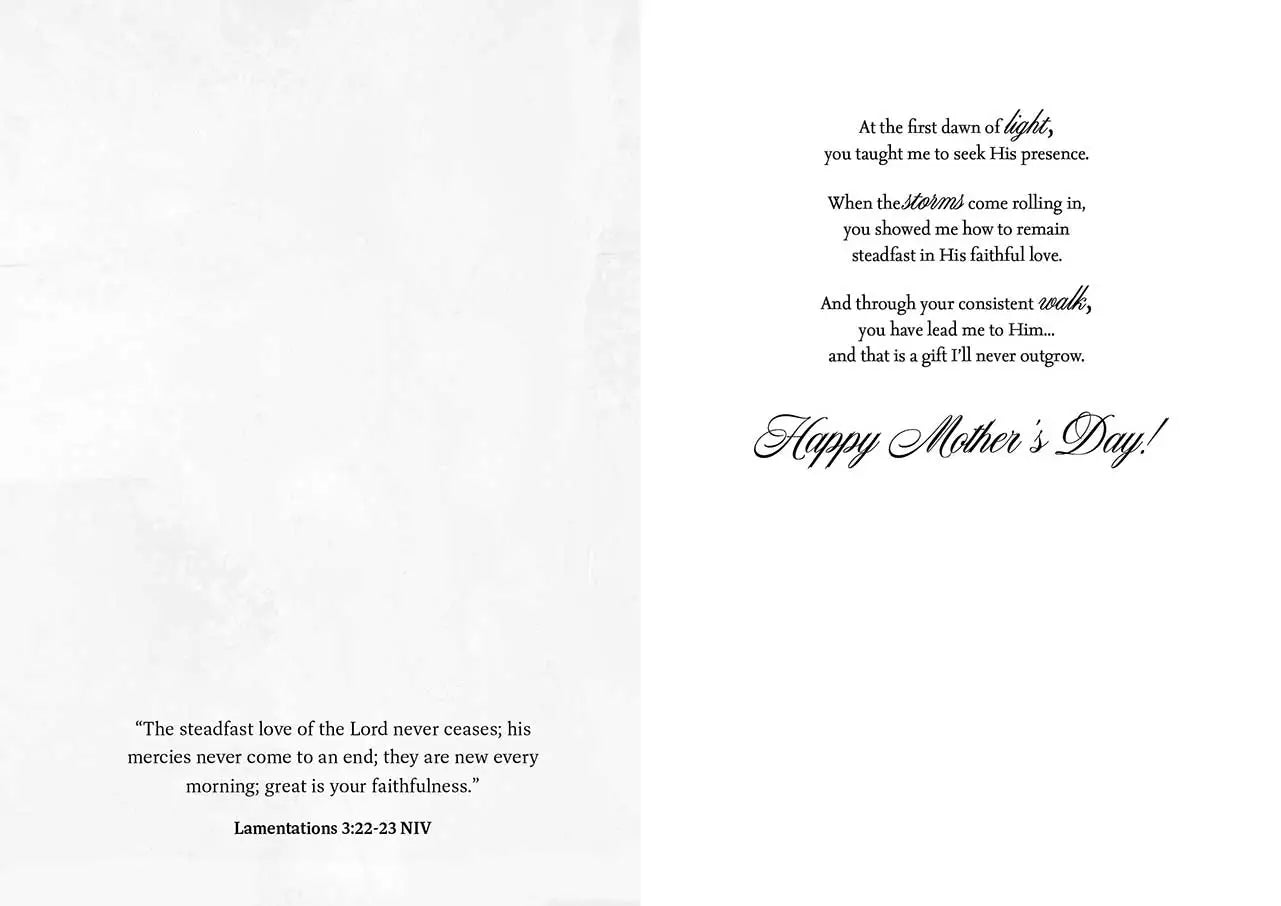 'In the Dawn of Your Presence' Mother's Day Greeting Card 2026 Vanessa Horabuena