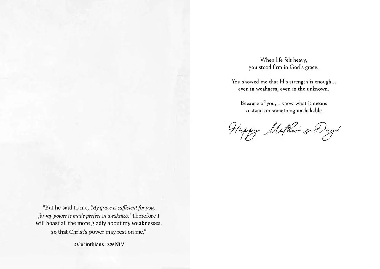 'Sustained By Your Grace' Mother's Day Greeting Card 2026 Vanessa Horabuena