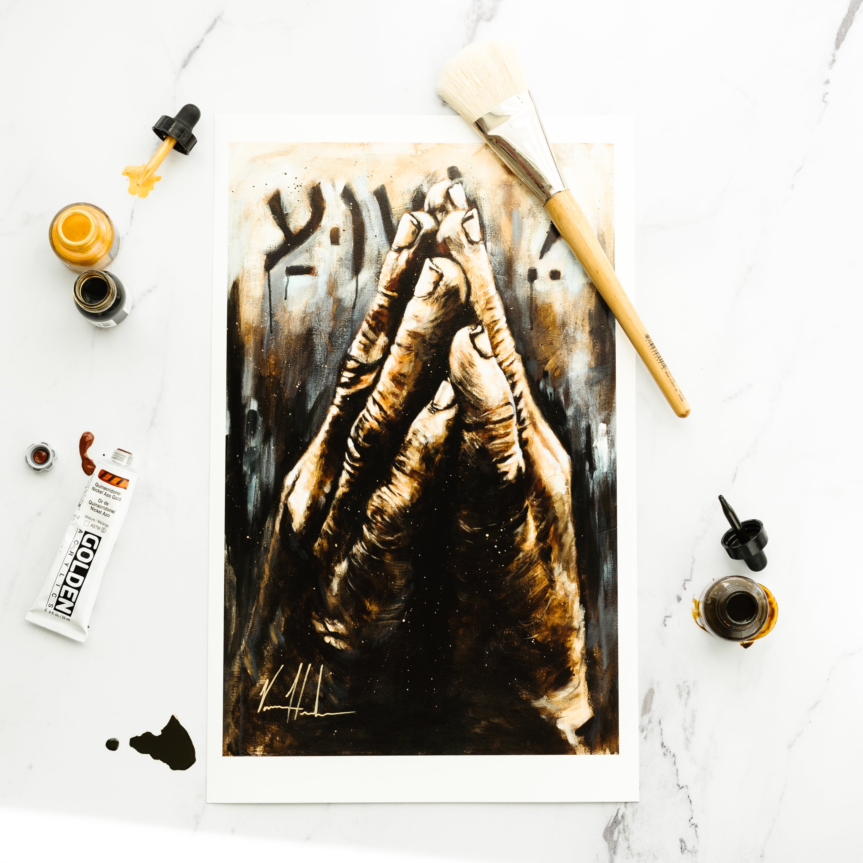 Yeshua (Hand Embellished Canvas Print) Vanessa Horabuena