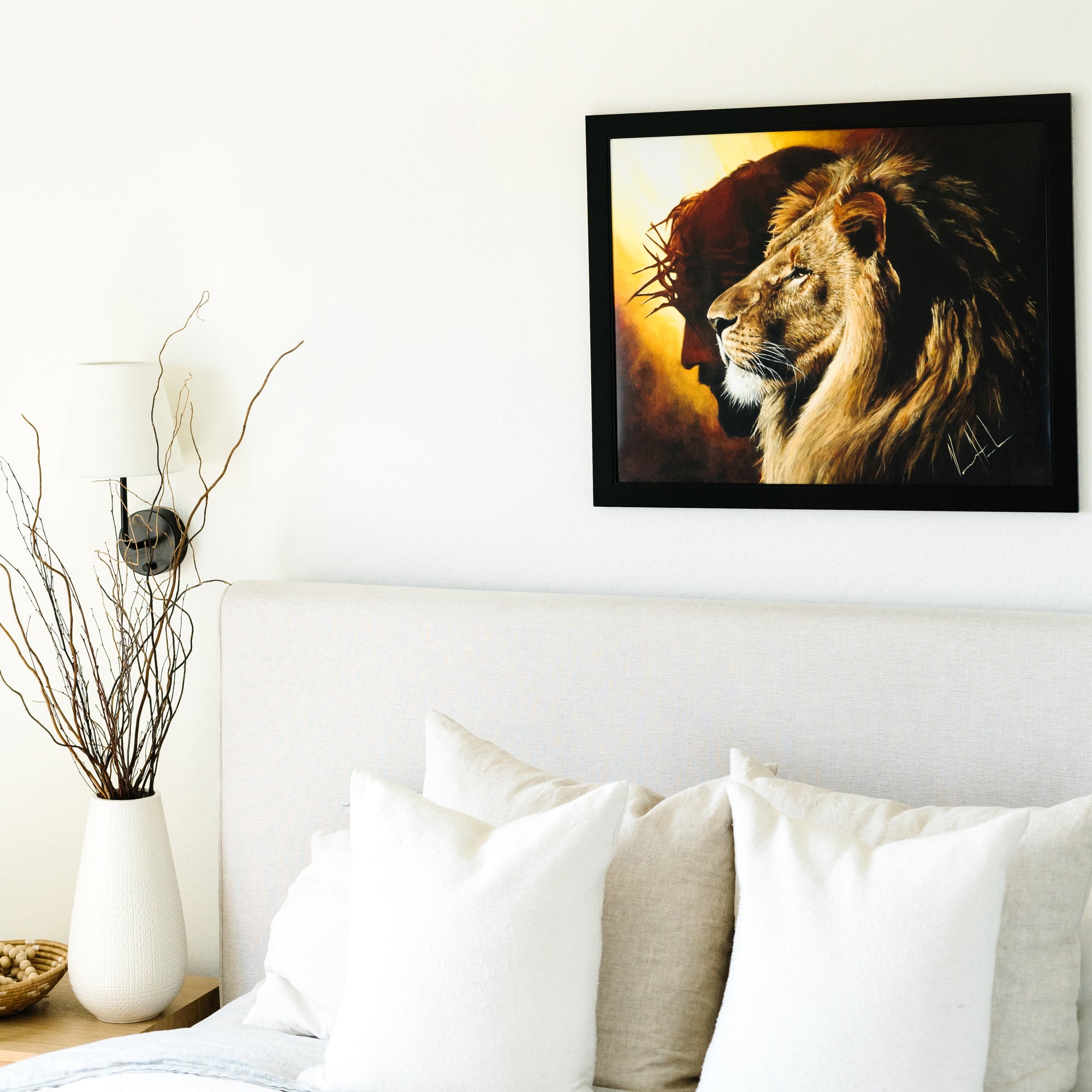 The Lion of Judah™ (Hand Embellishment Canvas Print) Lion Art Print, Jesus Art Print Vanessa Horabuena