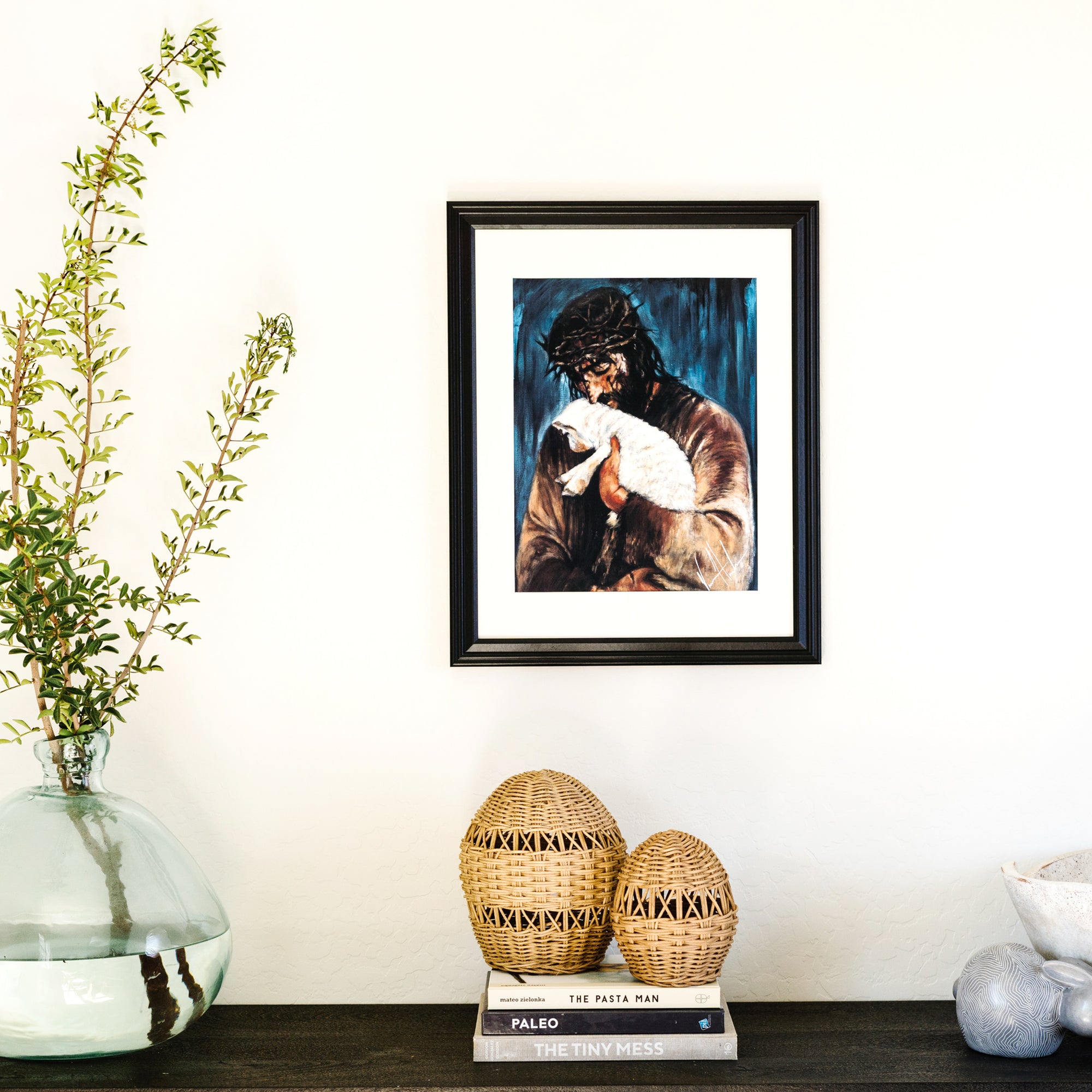 For the One Who Lost Its Way (Hand Embellished Canvas Print) Jesus Art Print Vanessa Horabuena
