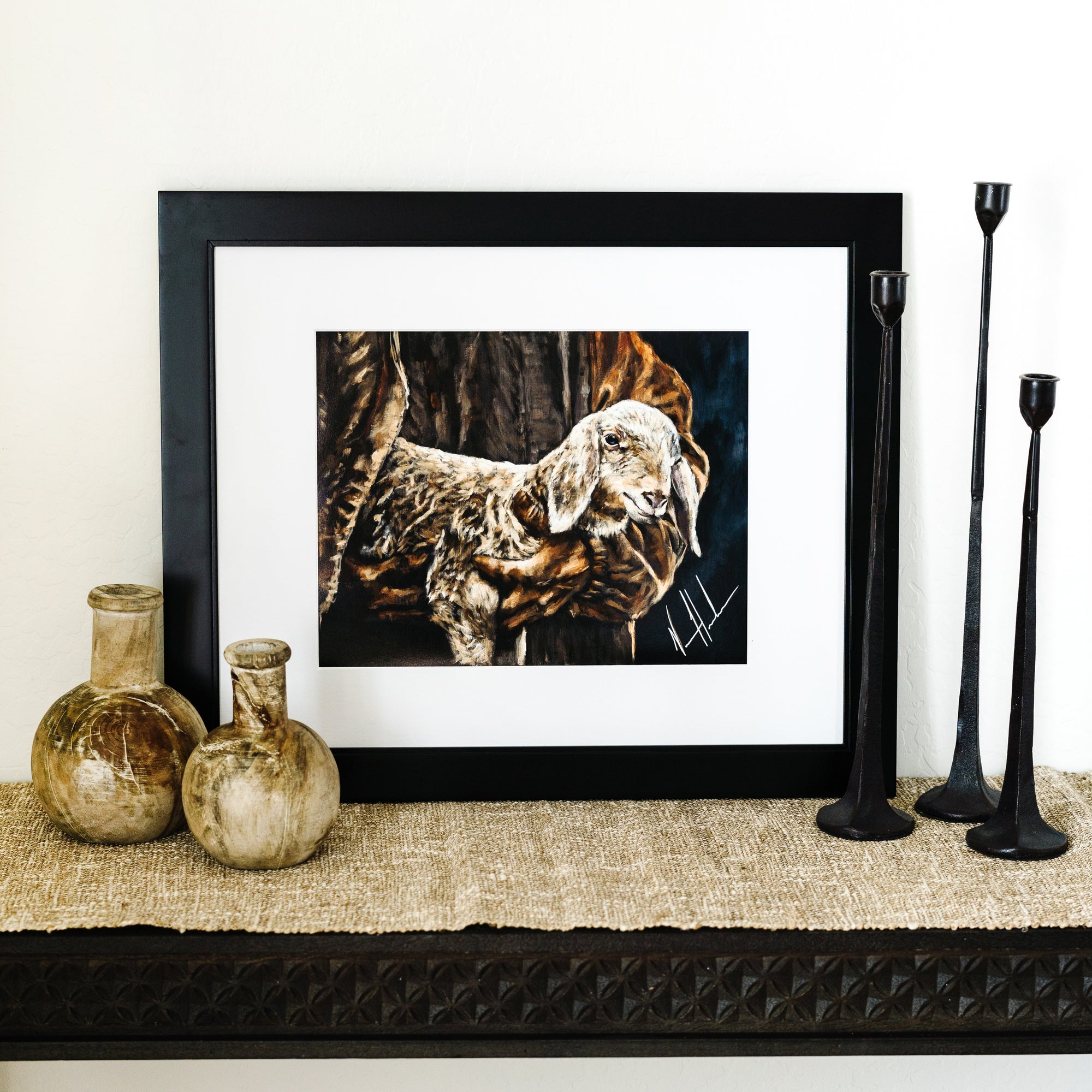 Securely Held (Hand Embellished Canvas Print) Jesus Art Print Vanessa Horabuena