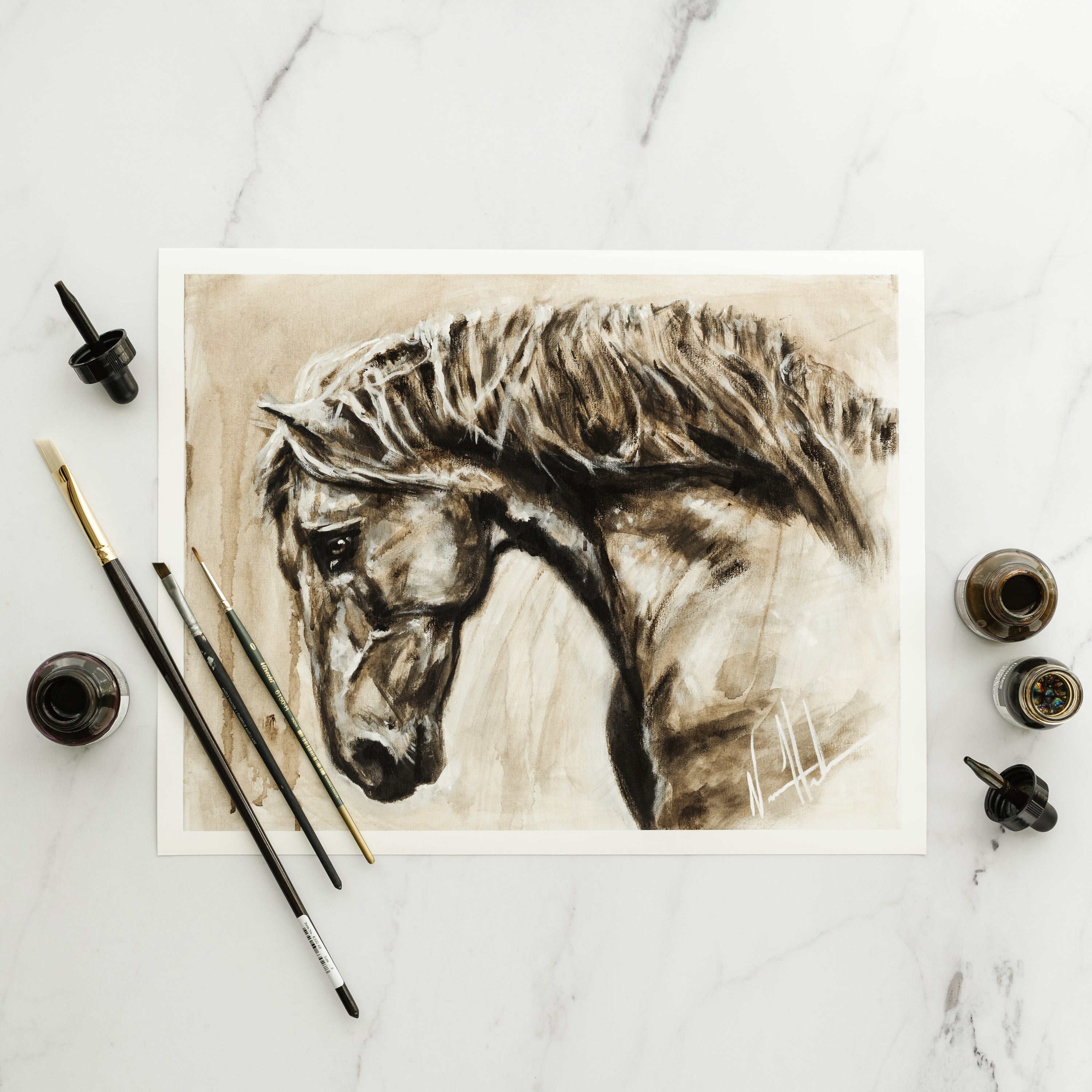 Momentum Horse Art Print Vanessa Horabuena