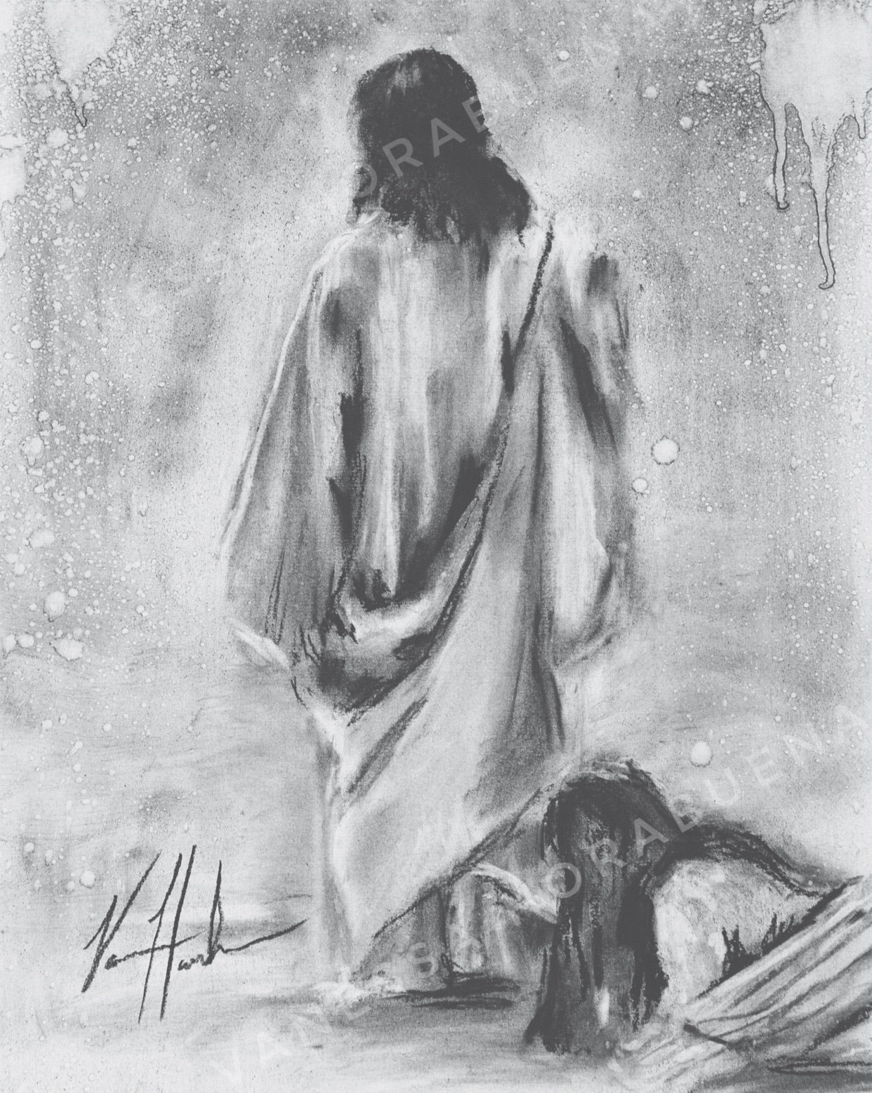 Jesus Healer Sketch (Clearance Print) Vanessa Horabuena