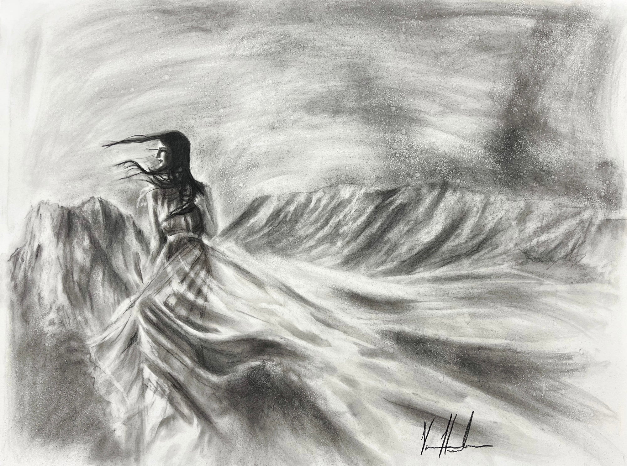 A#. 20 - Draw Near To Me Sketch - 16"x20" Canvas Print Vanessa Horabuena