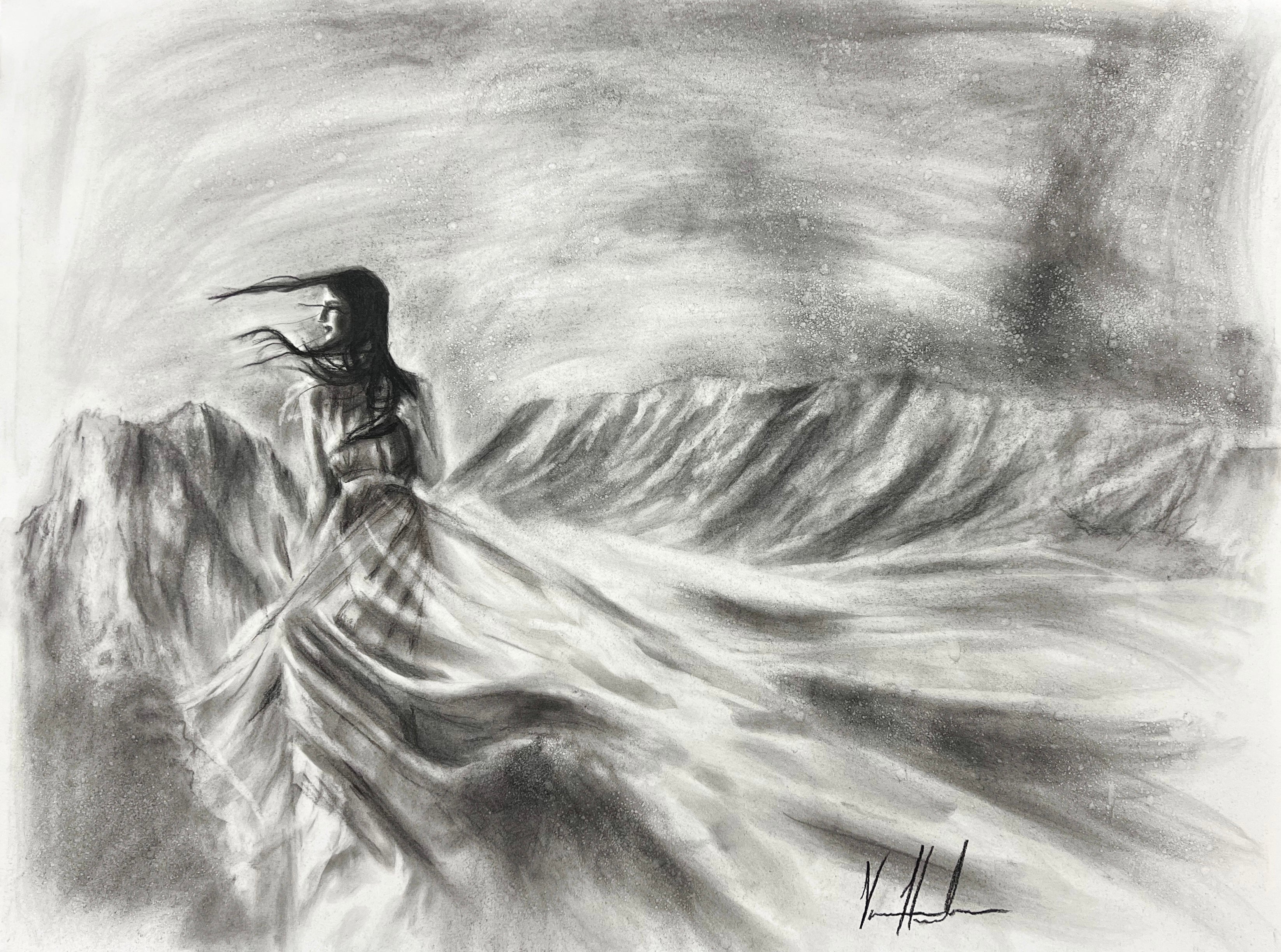 A#. 20 - Draw Near To Me Sketch - 16"x20" Canvas Print Vanessa Horabuena