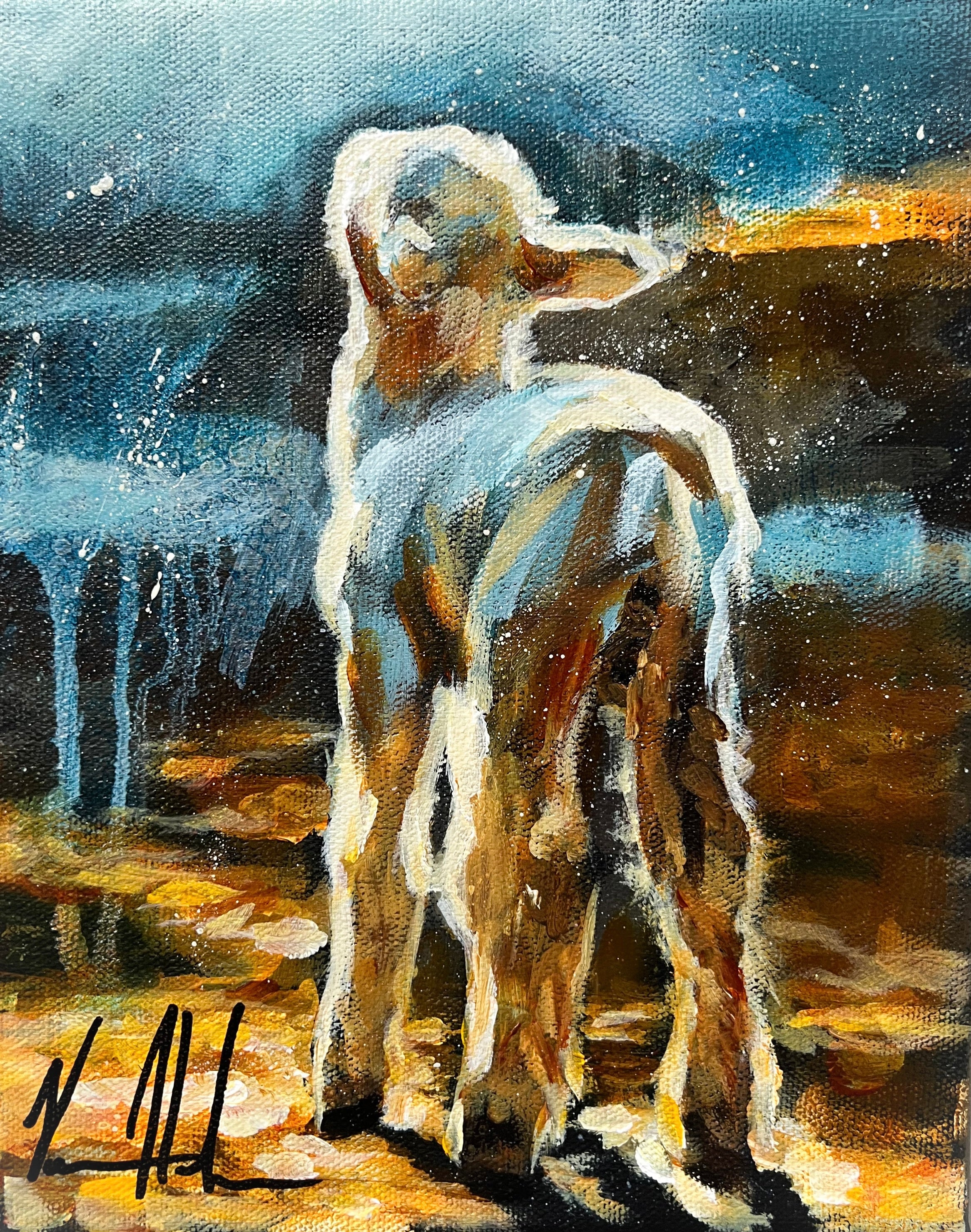 D#. 7 - In the Light of Your Presence - 24"x30" Canvas Print Vanessa Horabuena