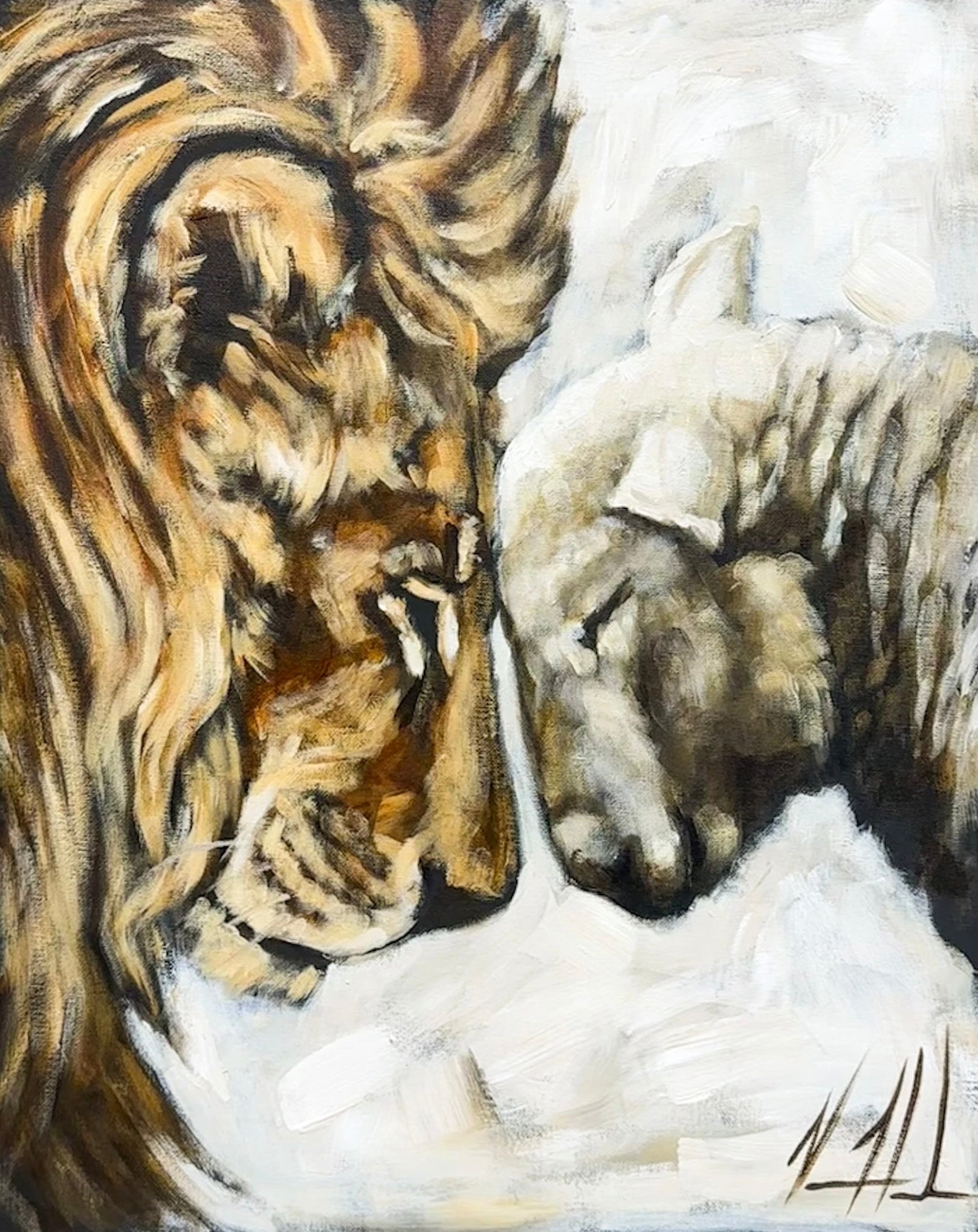 Compassion of a King - 16”x20” Original Acrylic Painting