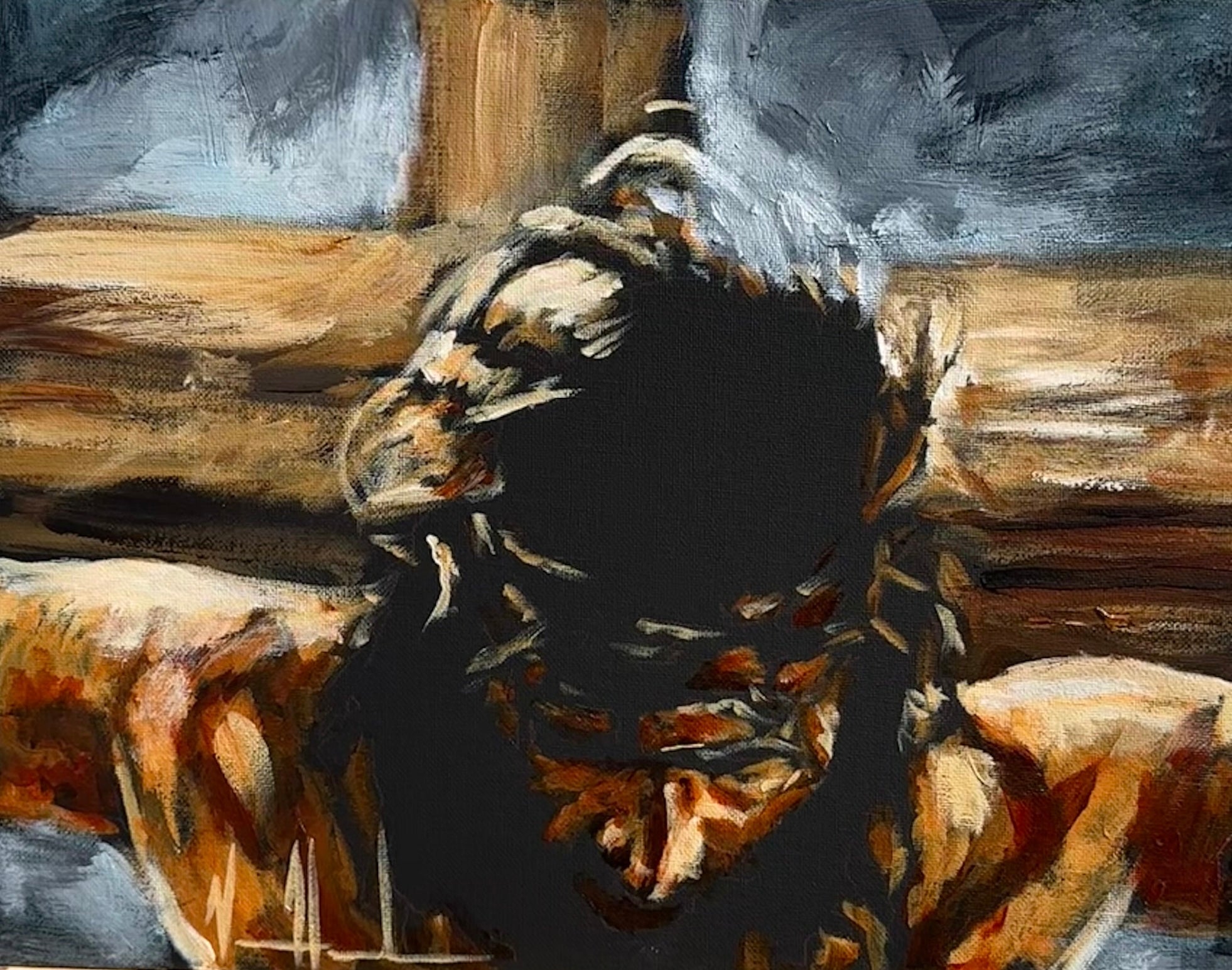 The Finished Work of the Cross - 11”x14” Original Acrylic Painting Original Painting Vanessa Horabuena