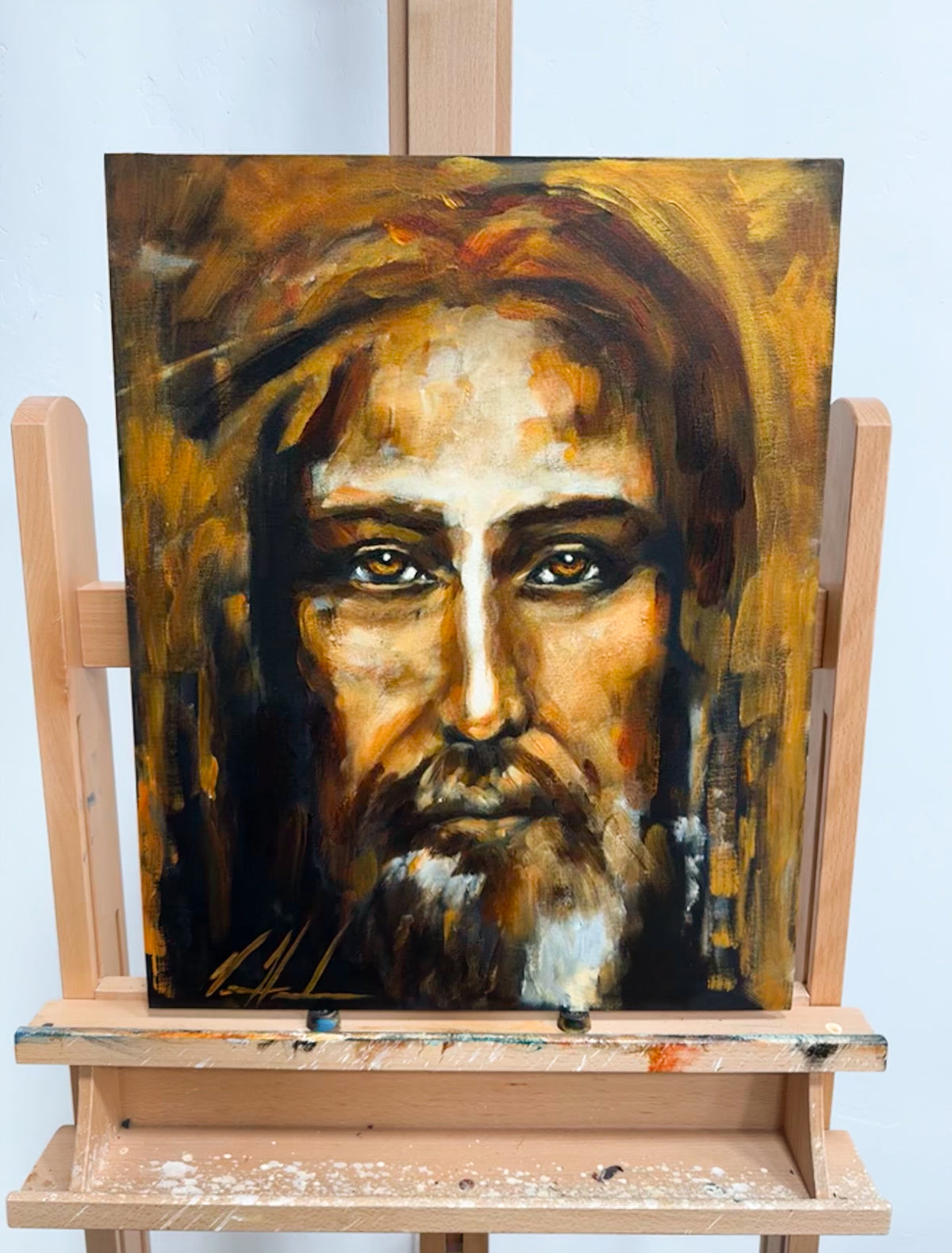 The Shroud of Turin - Resurrection Light - 16"X20" Original Acrylic Painting