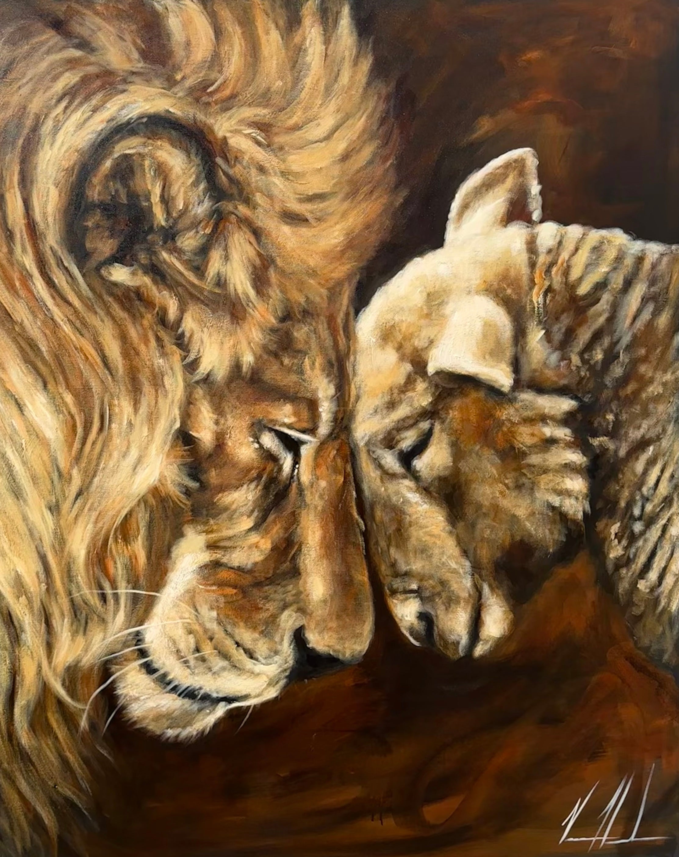 Compassion of a King - 48”x60” Original Acrylic Painting Original Painting Vanessa Horabuena