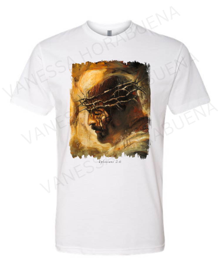 King of Glory - Unisex T-Shirt Poly-Blend Vanessa Horabuena Short Sleeve White Small