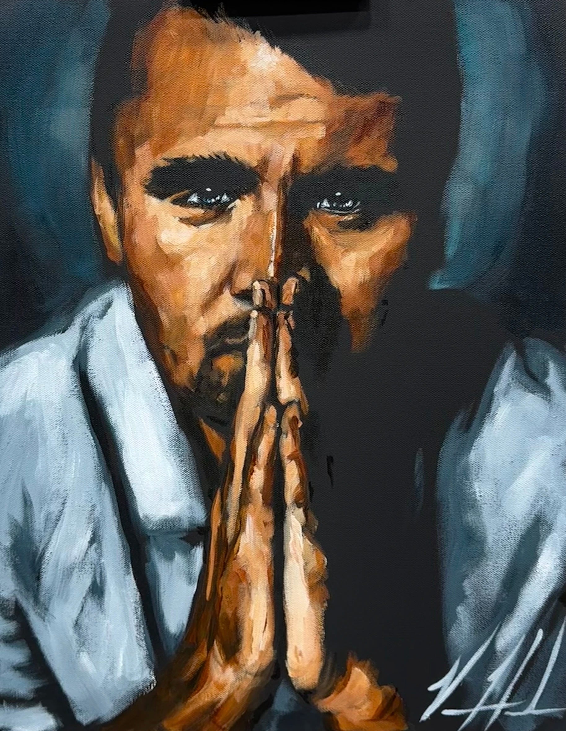 Charlie Kirk - A Heroe’s Tribute - 16”x20” Original Acrylic Painting - Celebration of Life Practice Painting #2