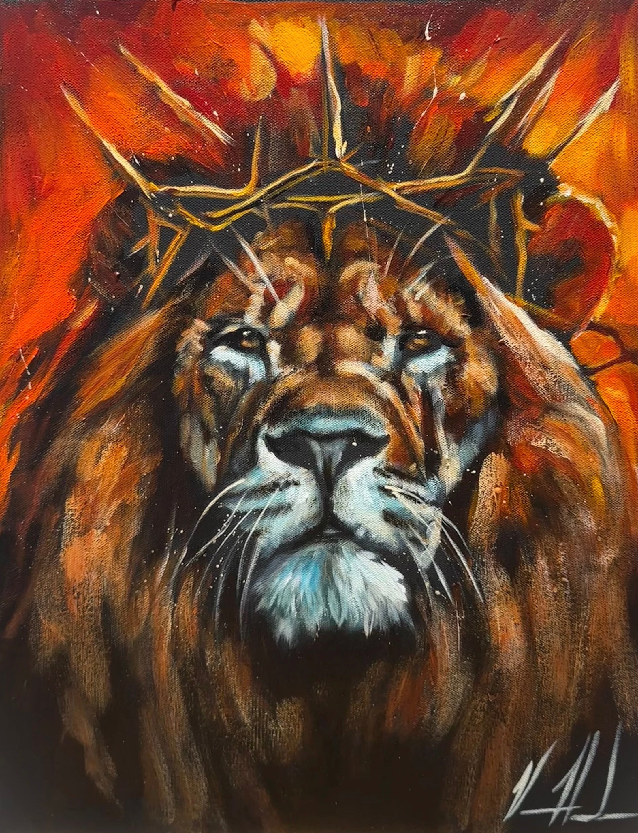 Radiant King - 16”x20” Original Acrylic Painting Original Painting Vanessa Horabuena