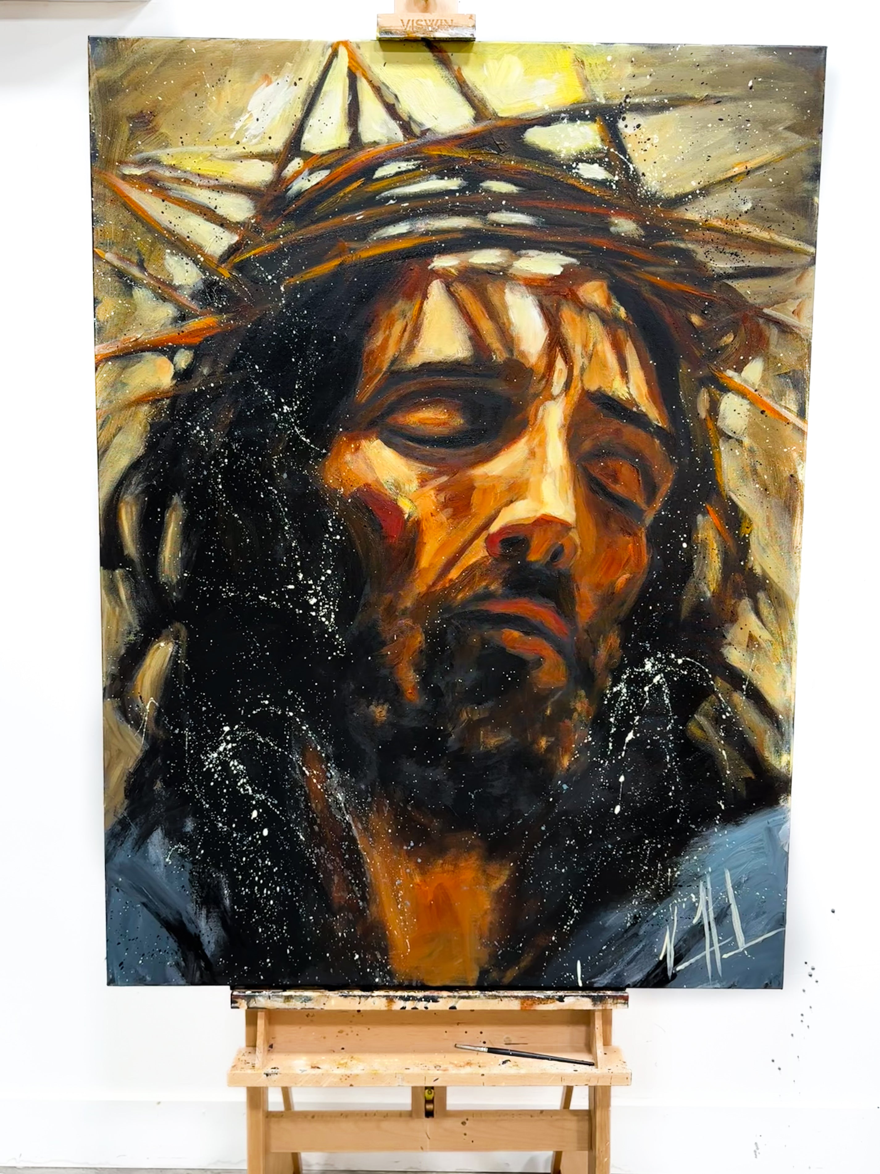 Christ is King - 36”x48” Original Acrylic Painting Original Painting Vanessa Horabuena