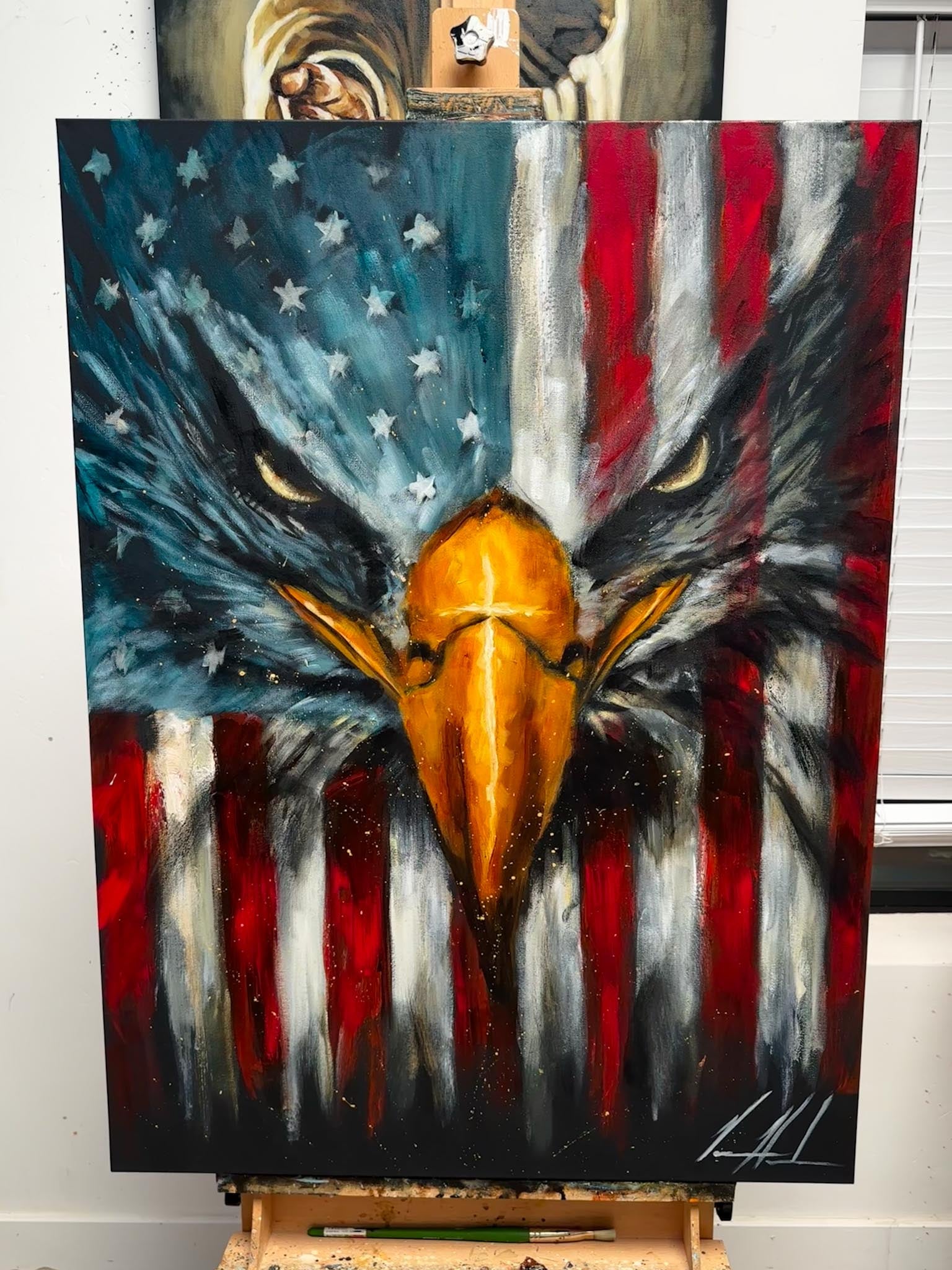 Stripes of Freedom - 30”x40” Original Acrylic Painting