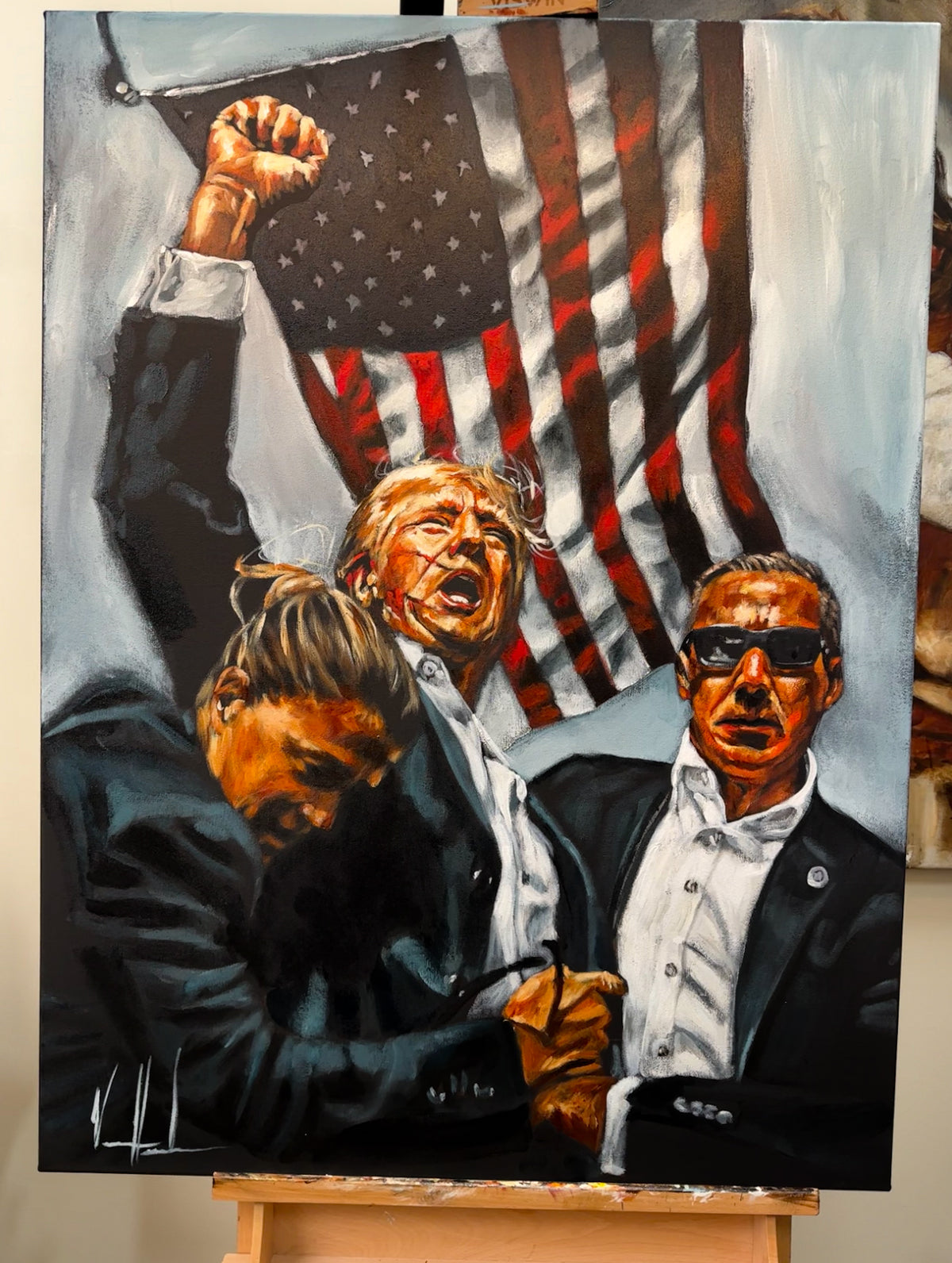 Fight! - 30”x40” Original Acrylic Painting