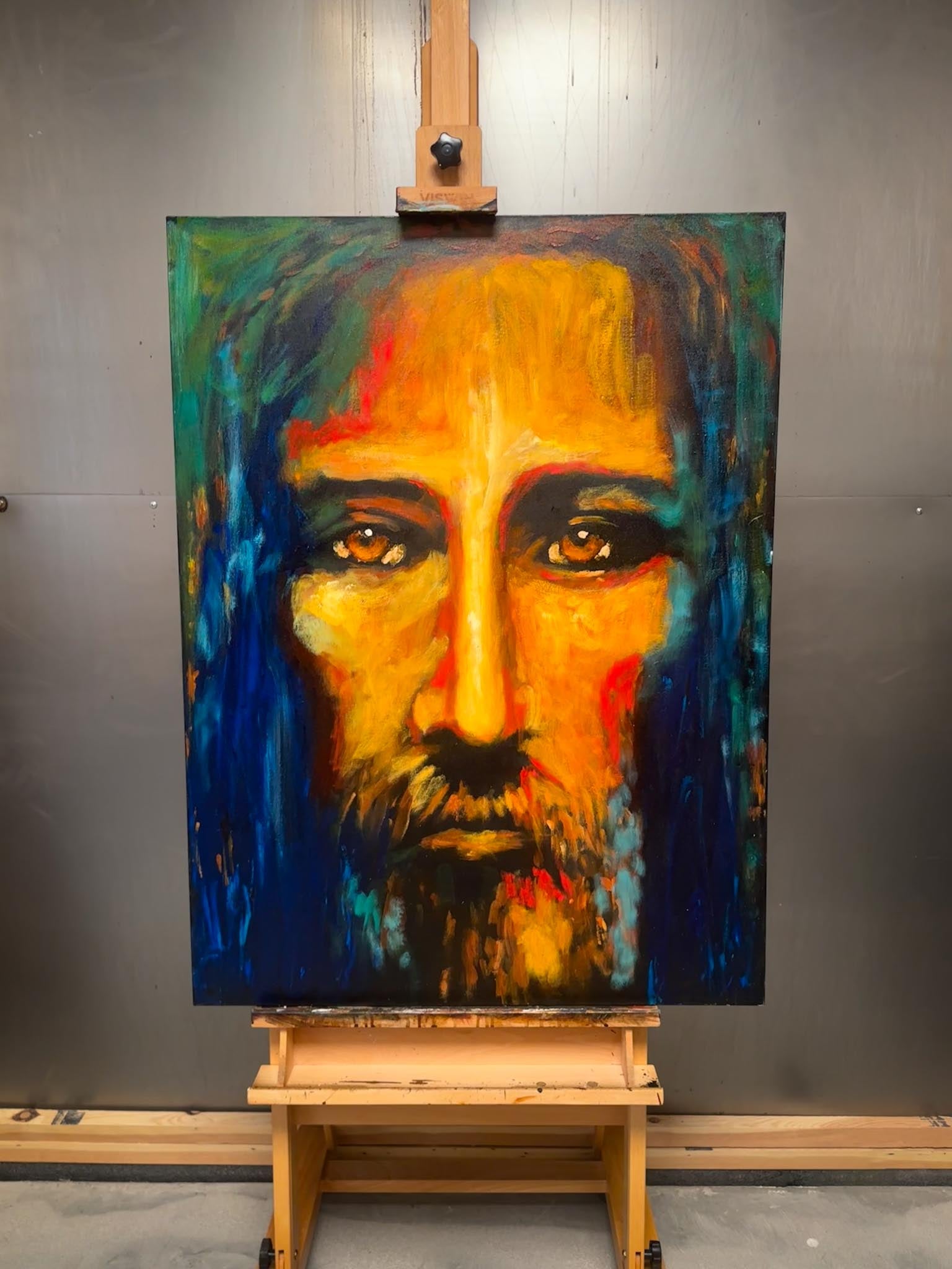 The Shroud of Turin - 30”x40” Original Mixed Media Acrylic & Oil Painting