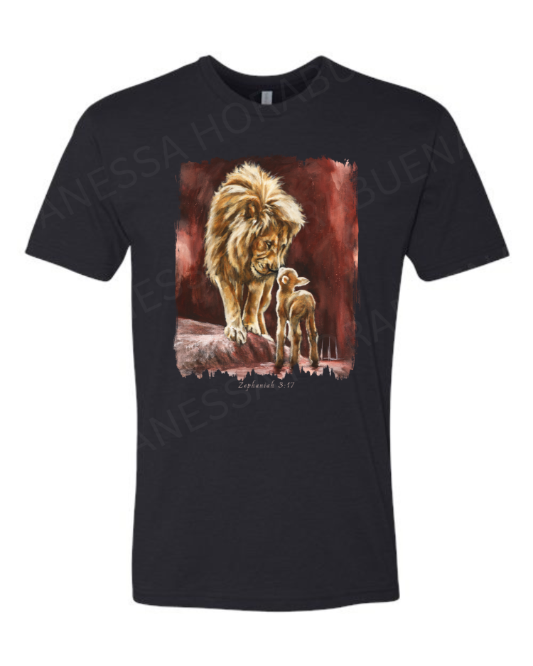 The Heart of God - Unisex T-Shirt Poly-Blend Vanessa Horabuena Short Sleeve Black Small