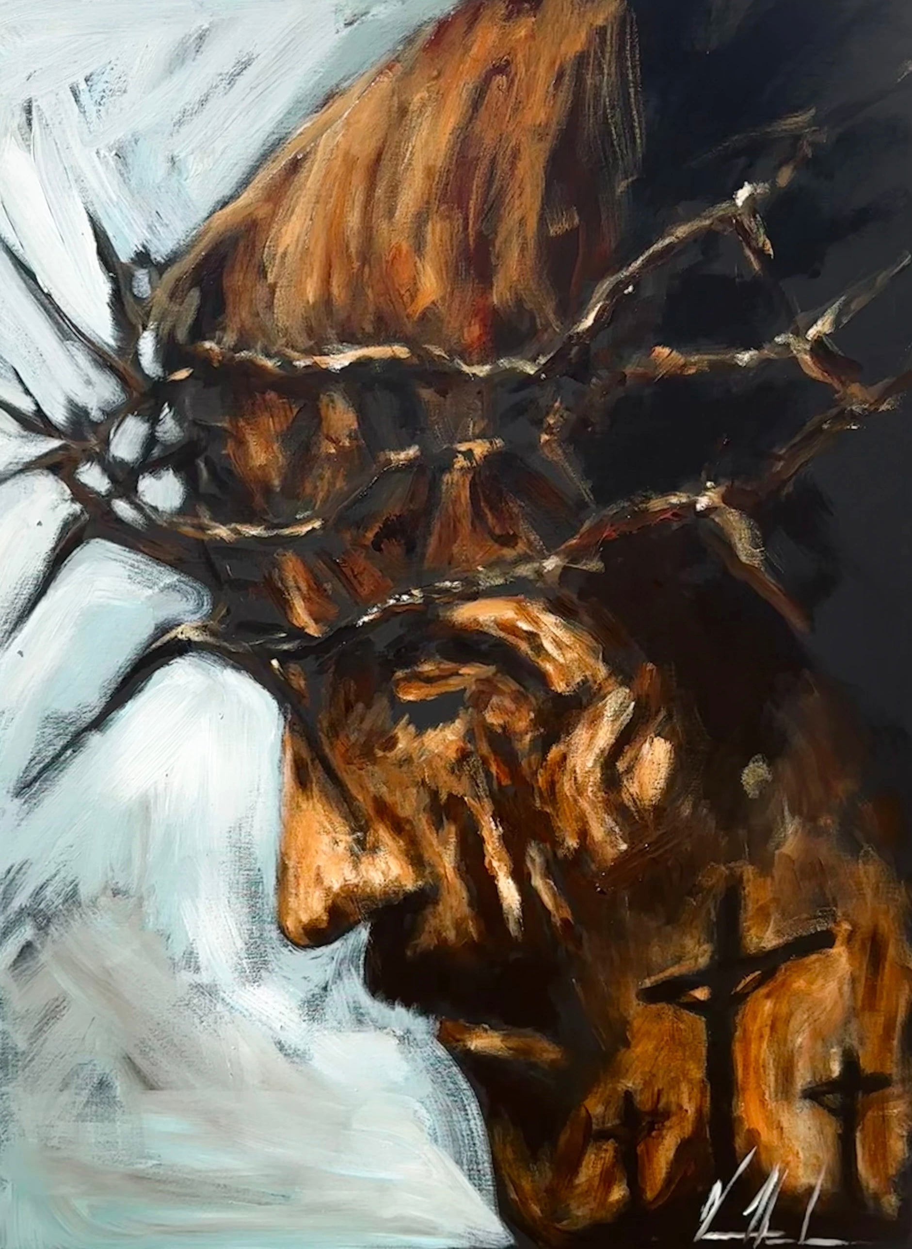 Redeemer’s Love - 30”x40” Original Acrylic Painting - LIVE WORSHIP PAINTING Original Painting Vanessa Horabuena